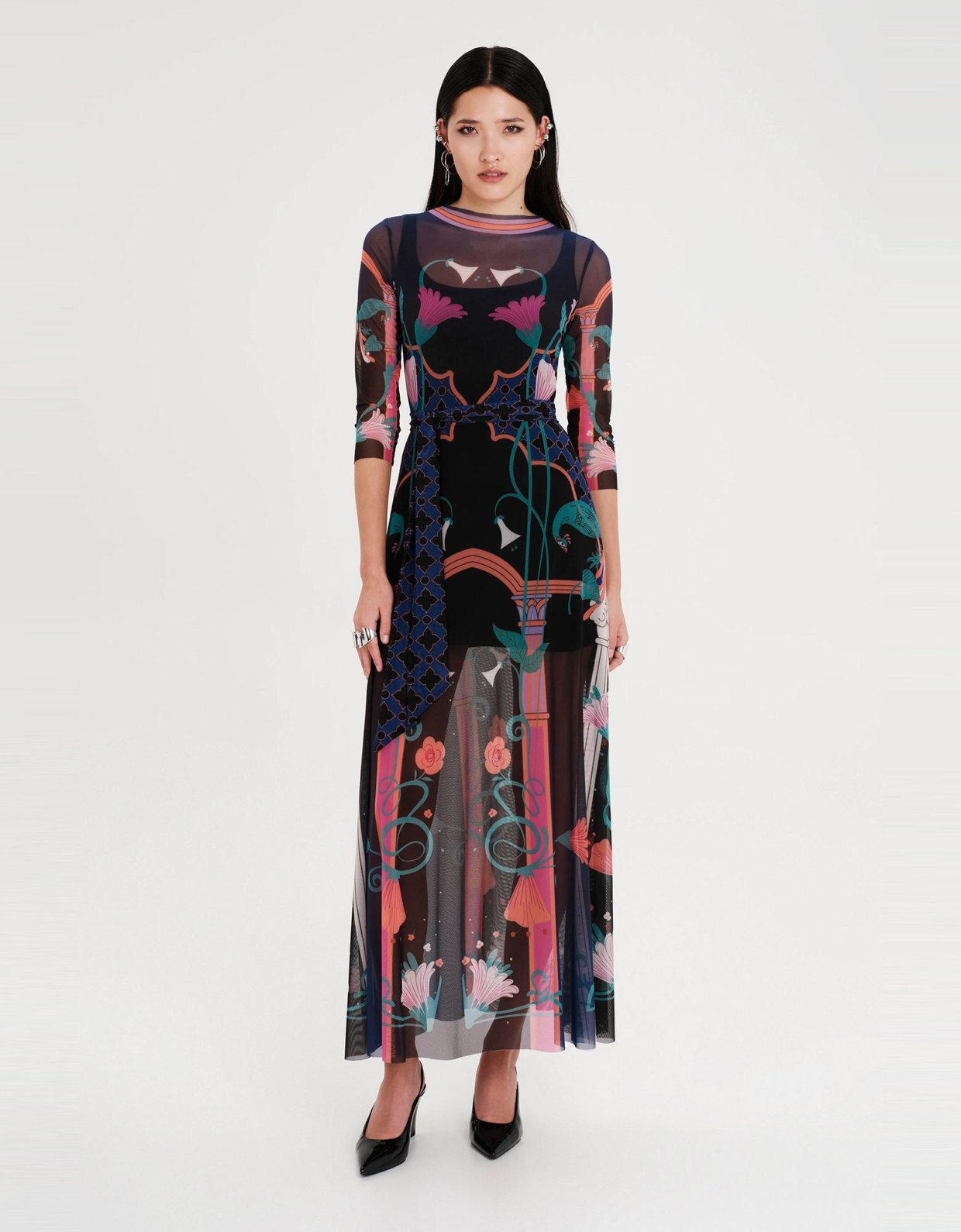 Peace and Chaos Epoque mesh long dress