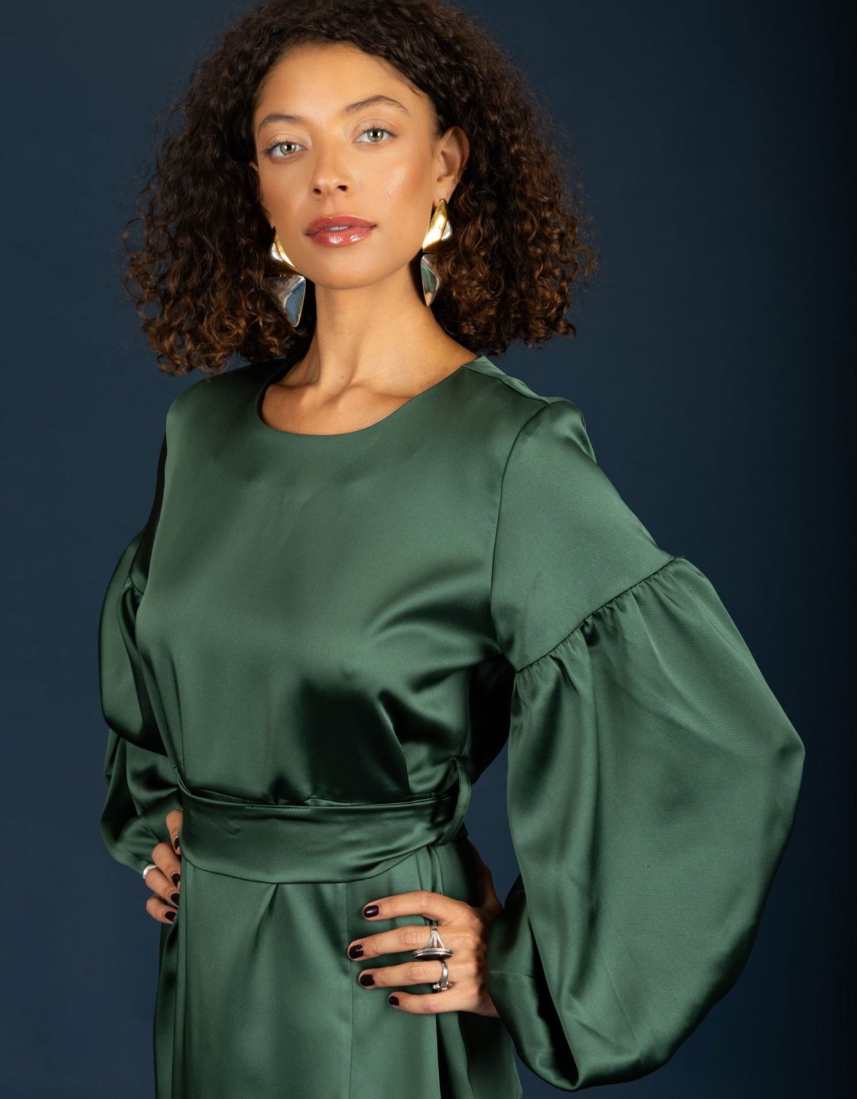 Chaton Ericka dress green
