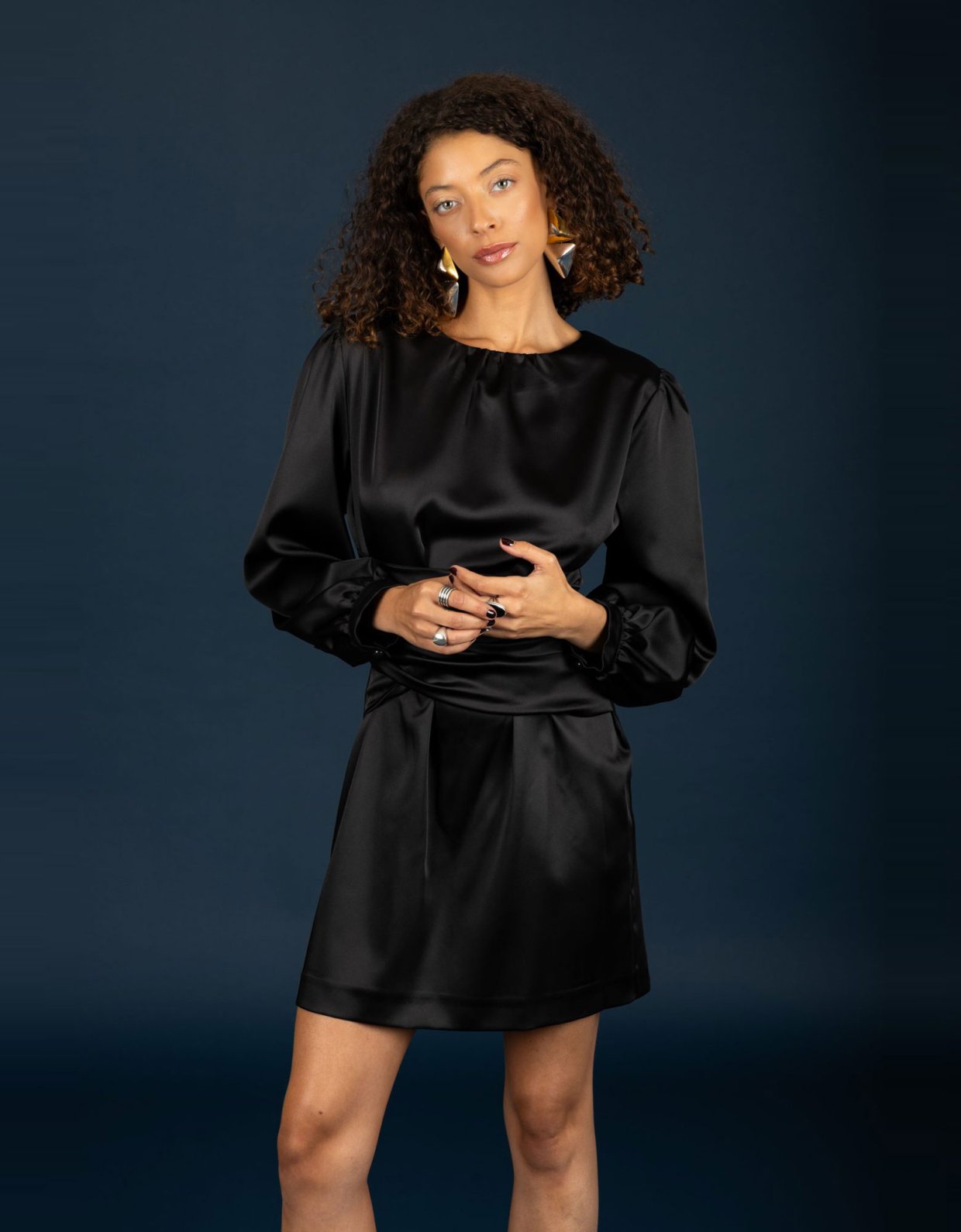 Chaton Ericka short dress black
