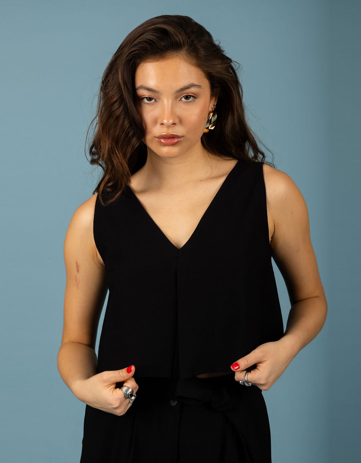 Chaton Ethan crop top black