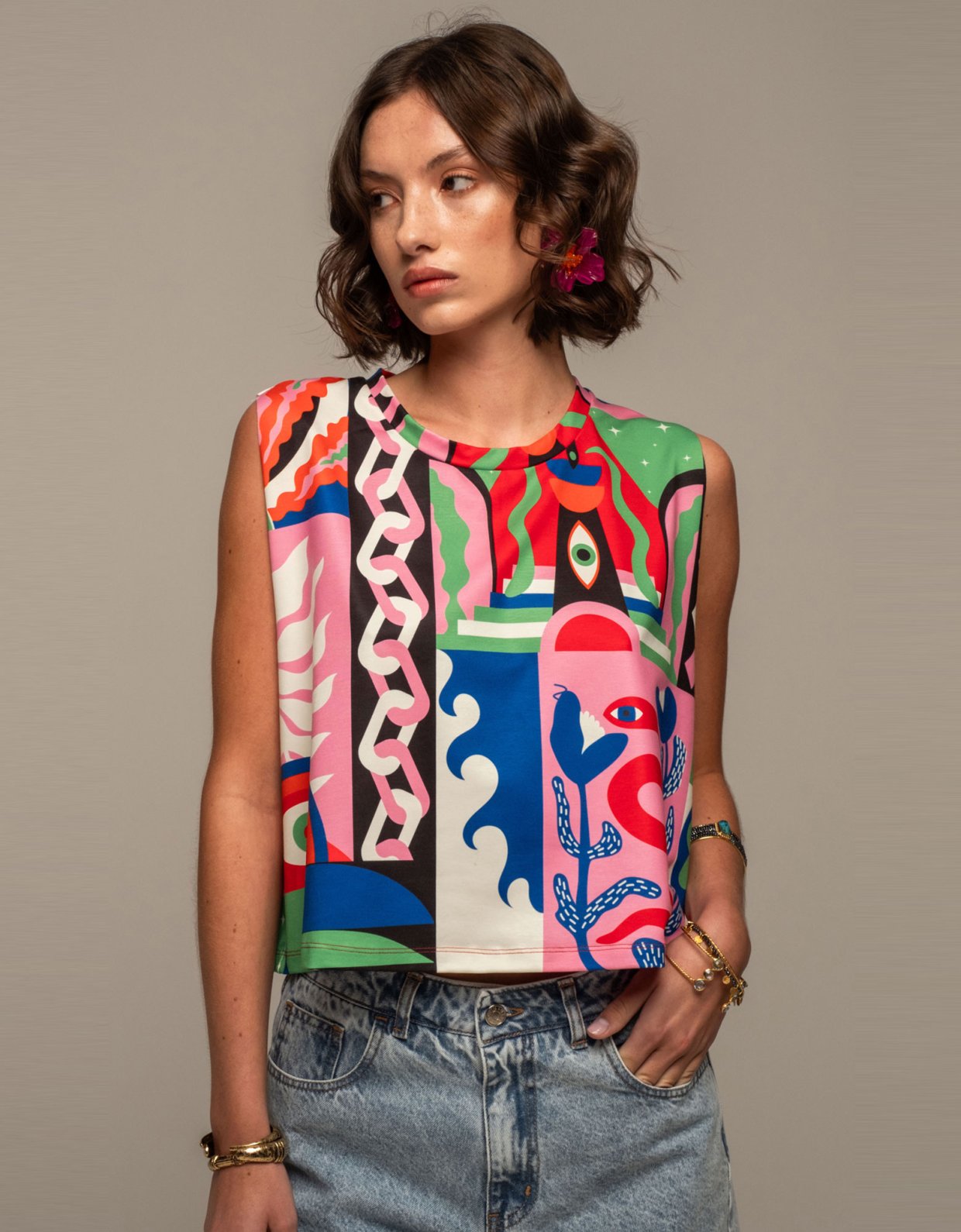 Peace and Chaos Euphoria crop top