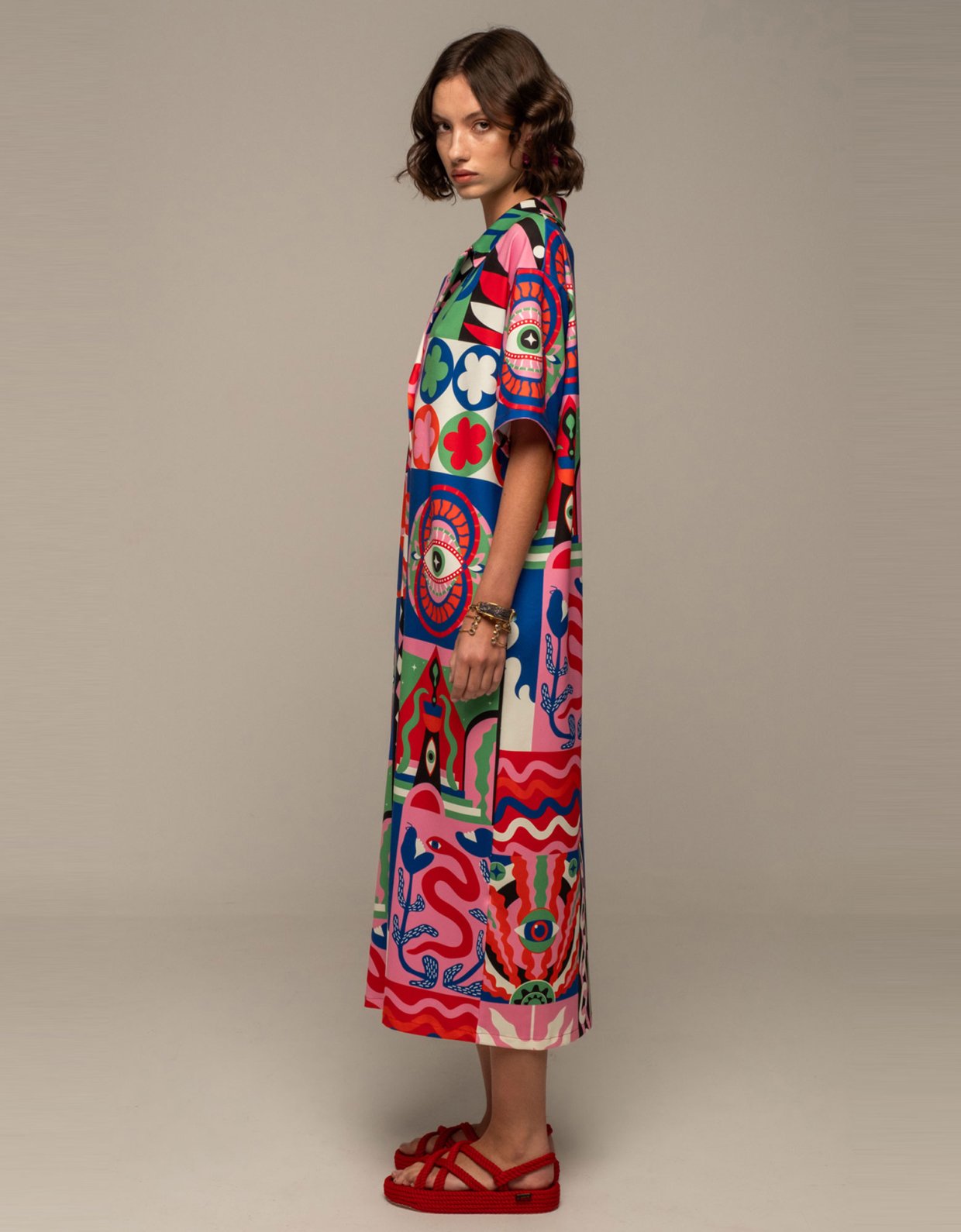 Peace and Chaos Euphoria shirt dress