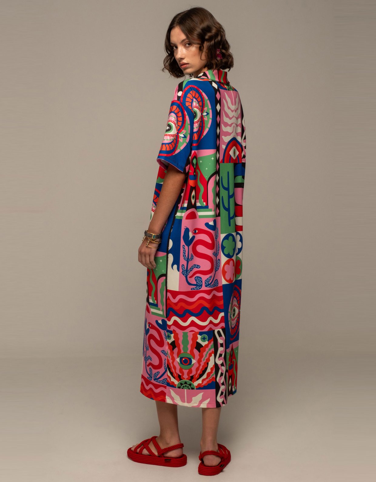 Peace and Chaos Euphoria shirt dress