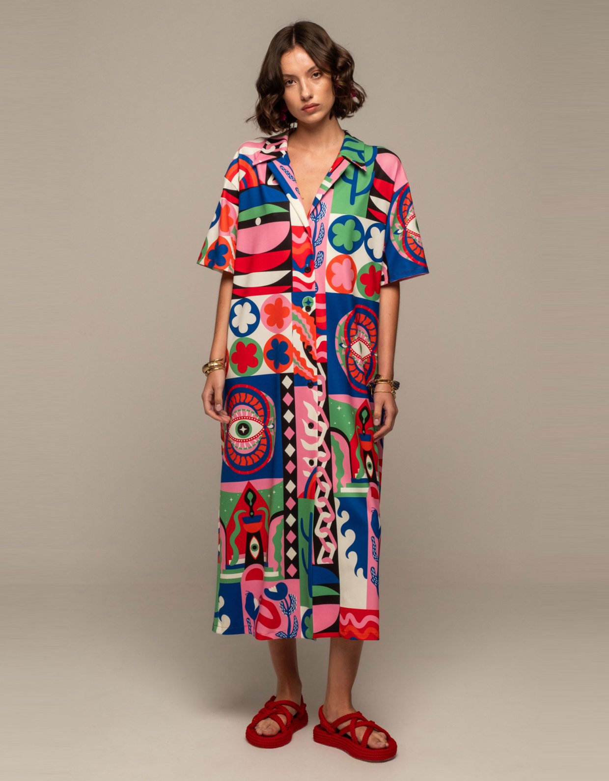 Peace and Chaos Euphoria shirt dress