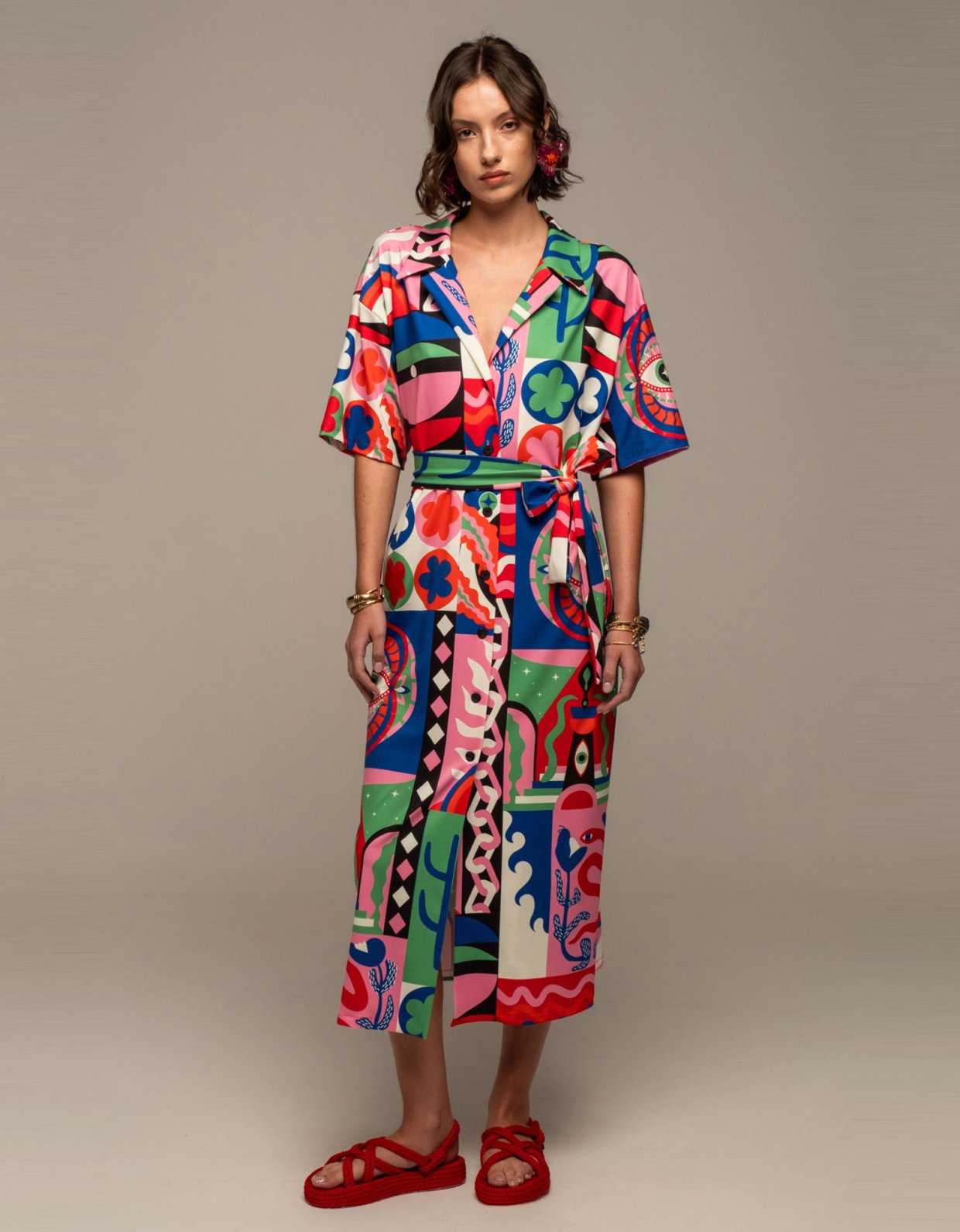 Peace and Chaos Euphoria shirt dress