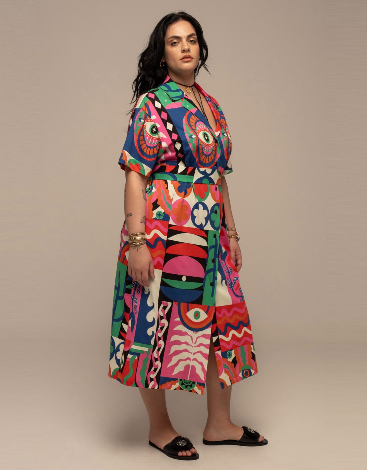 Peace and Chaos Euphoria shirt dress