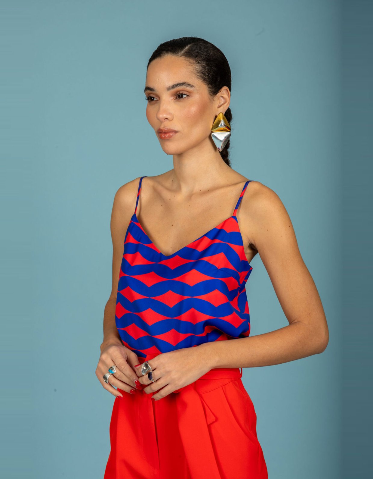 Chaton Fabio satin top