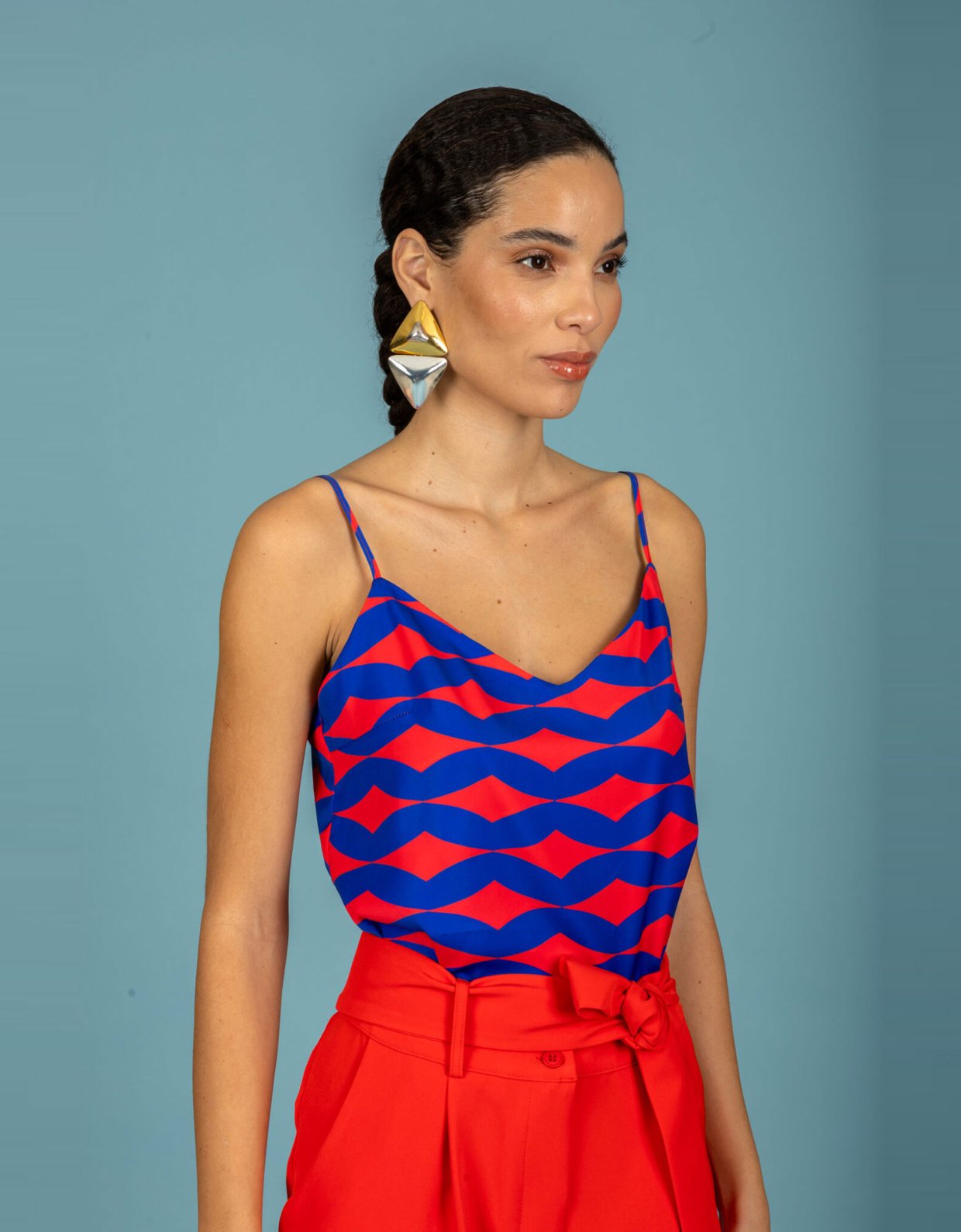 Chaton Fabio satin top