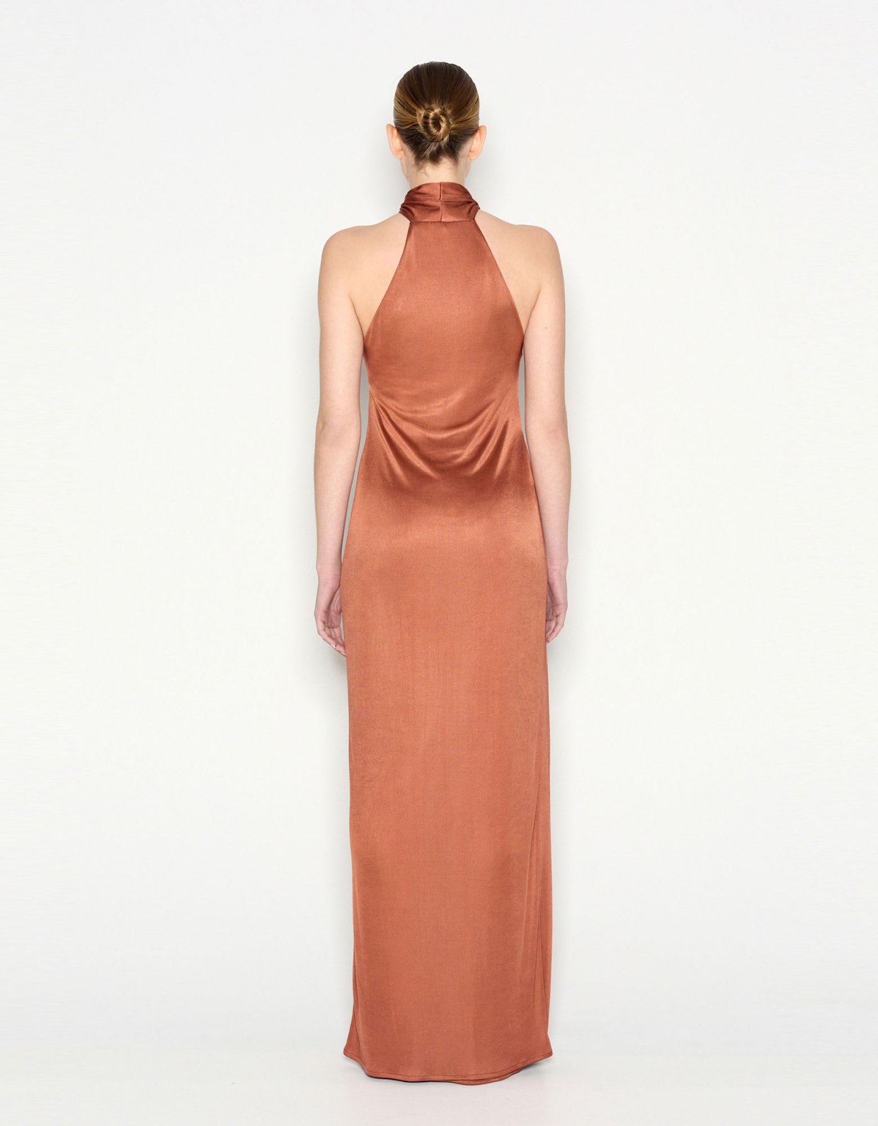 Nadia Rapti Fiesta long dress bronze