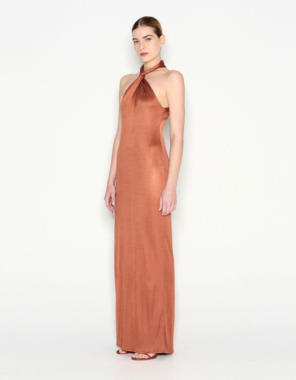Nadia Rapti Fiesta long dress bronze