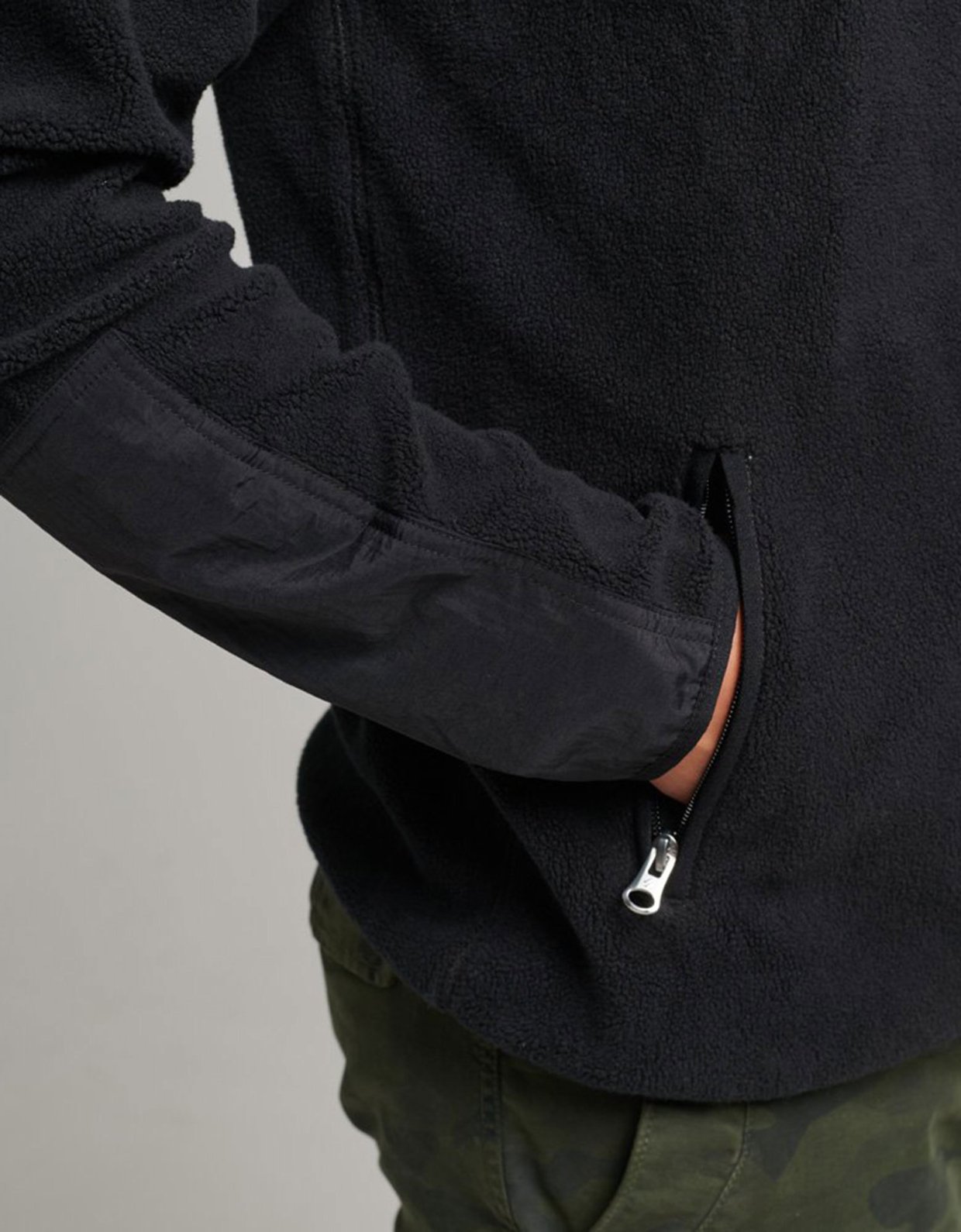 Code SL fleece zip jacket black 