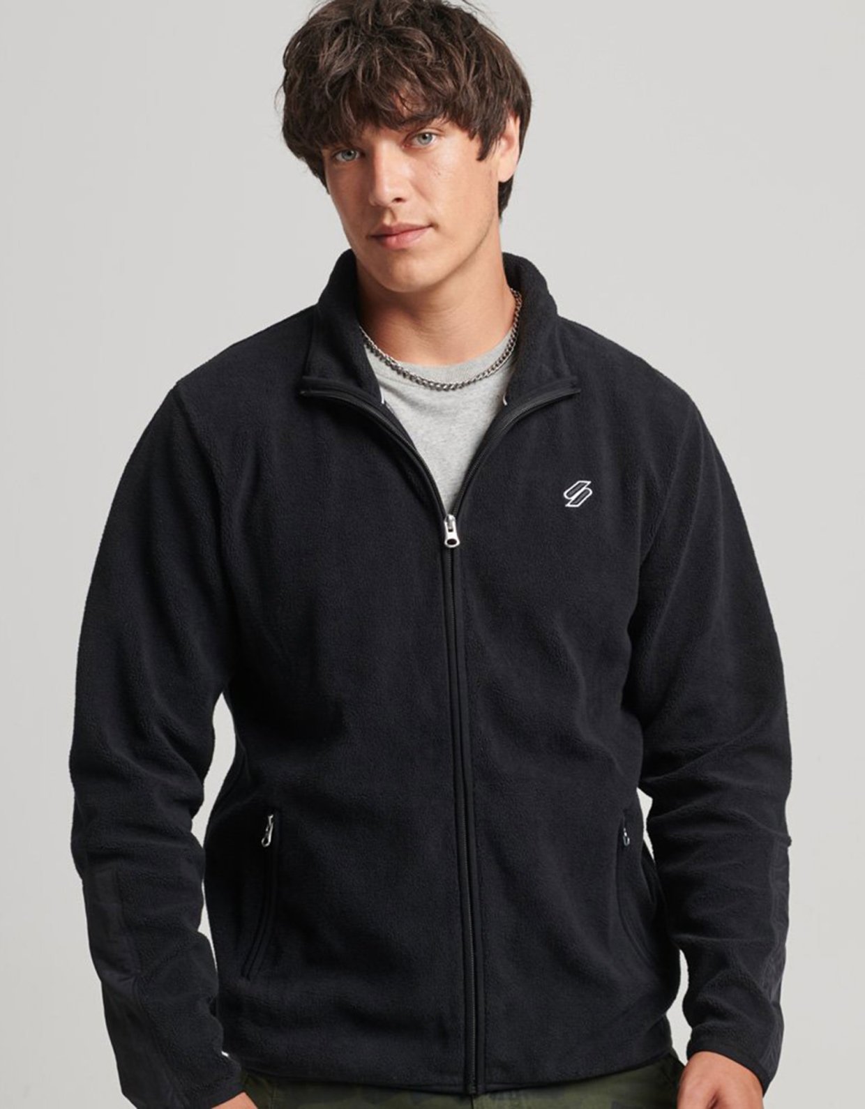 Code SL fleece zip jacket black 