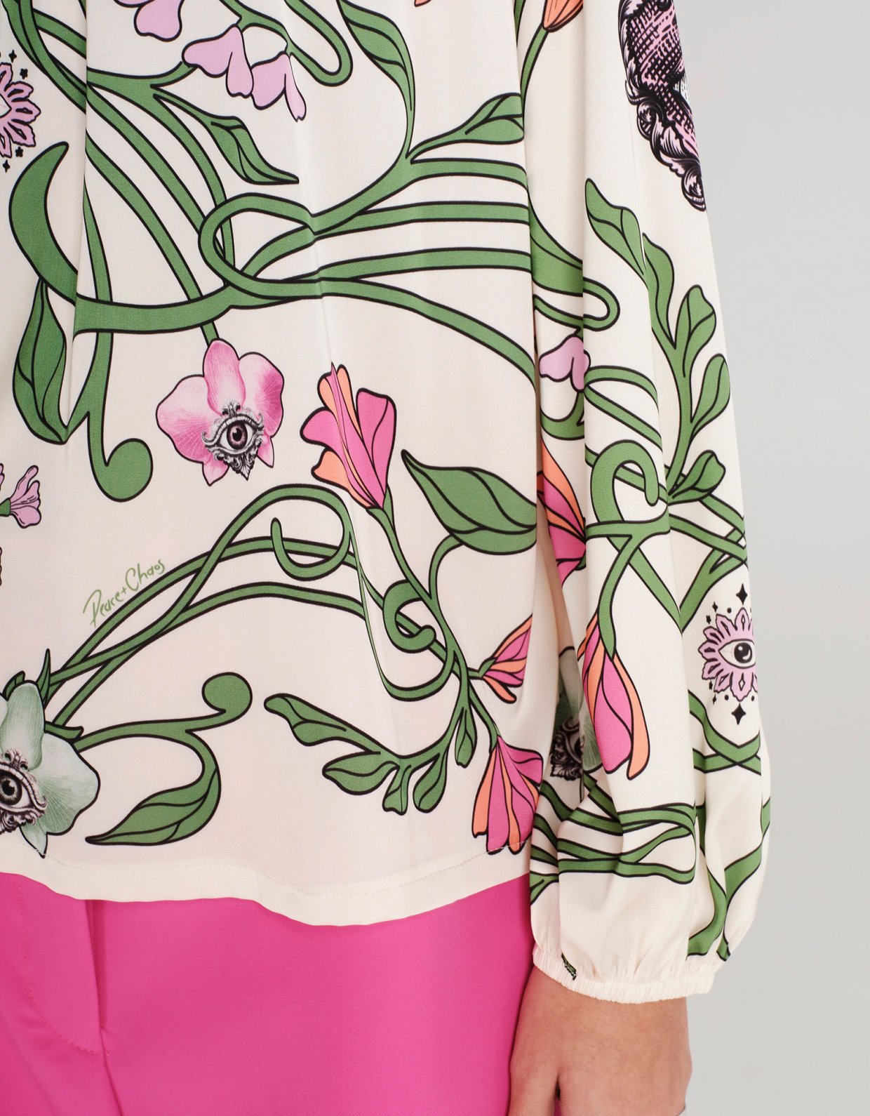 Peace and Chaos Fleur silky top