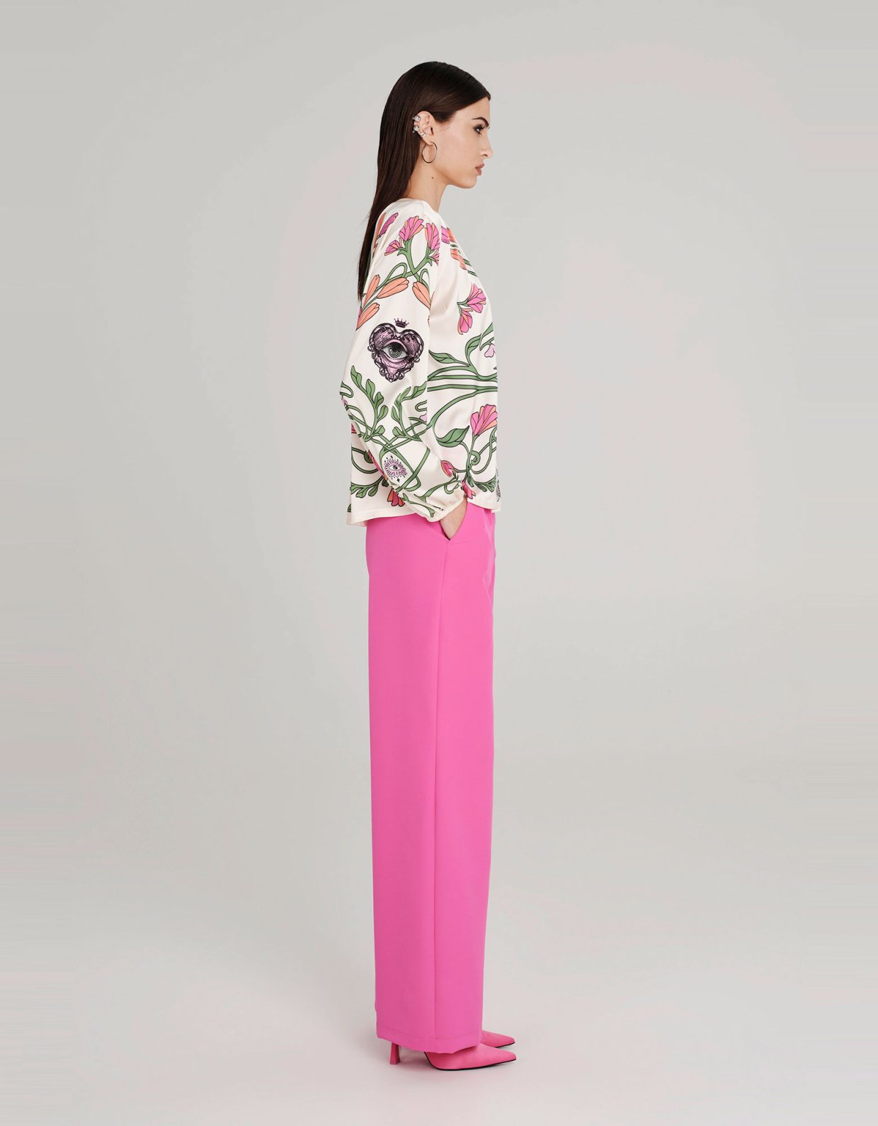 Peace and Chaos Fleur silky top