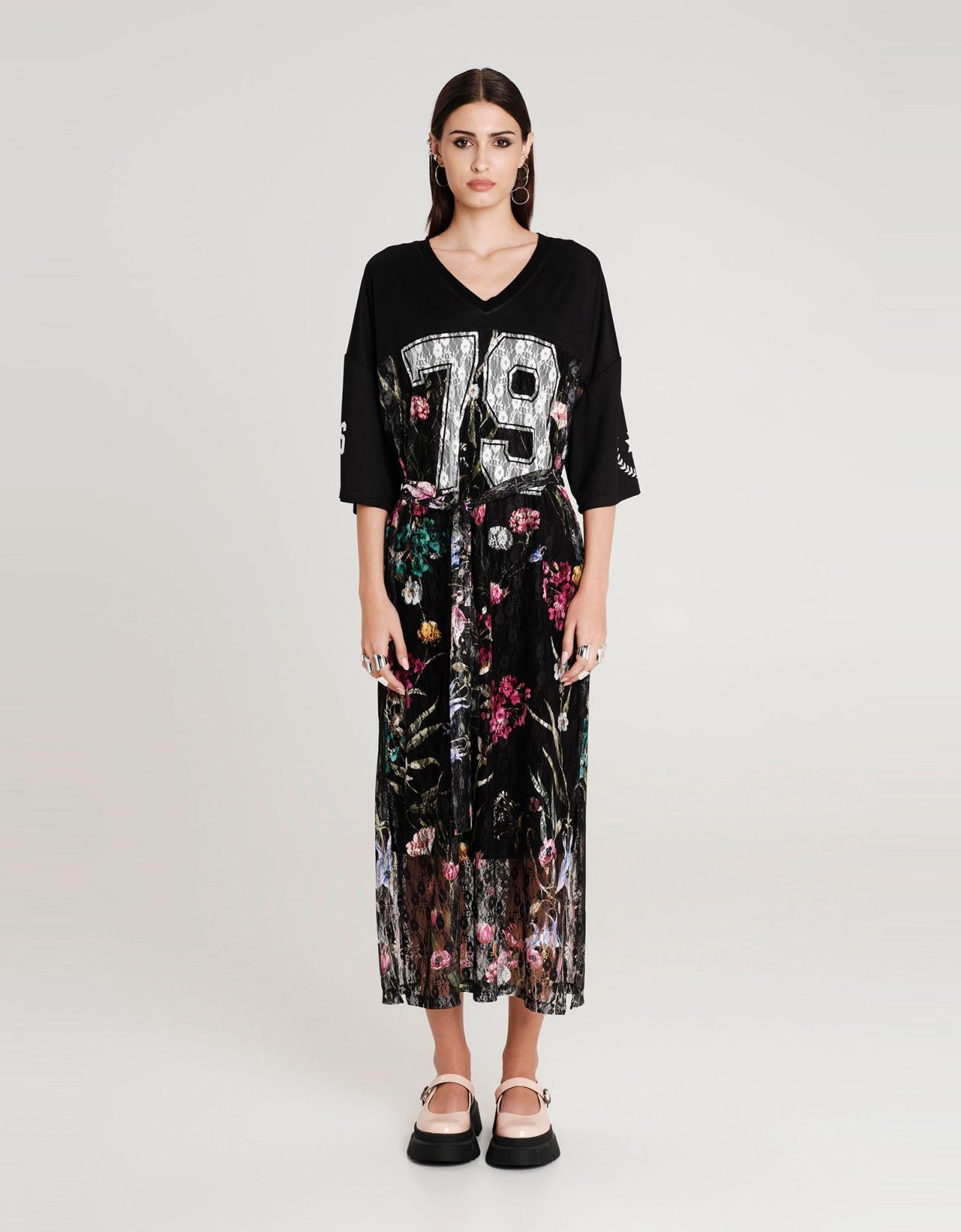 Peace and Chaos Flowercore lace dress