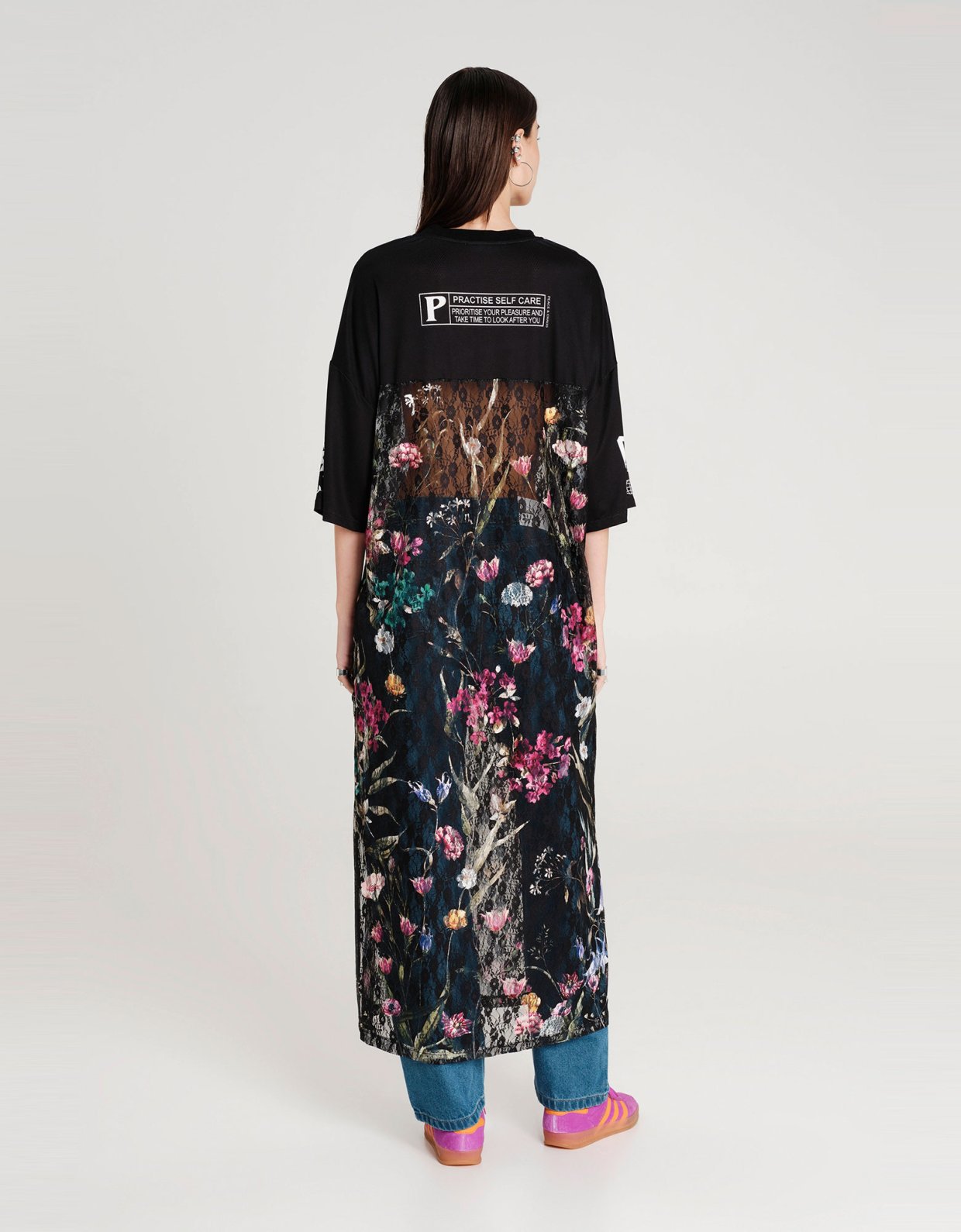 Peace and Chaos Flowercore lace dress