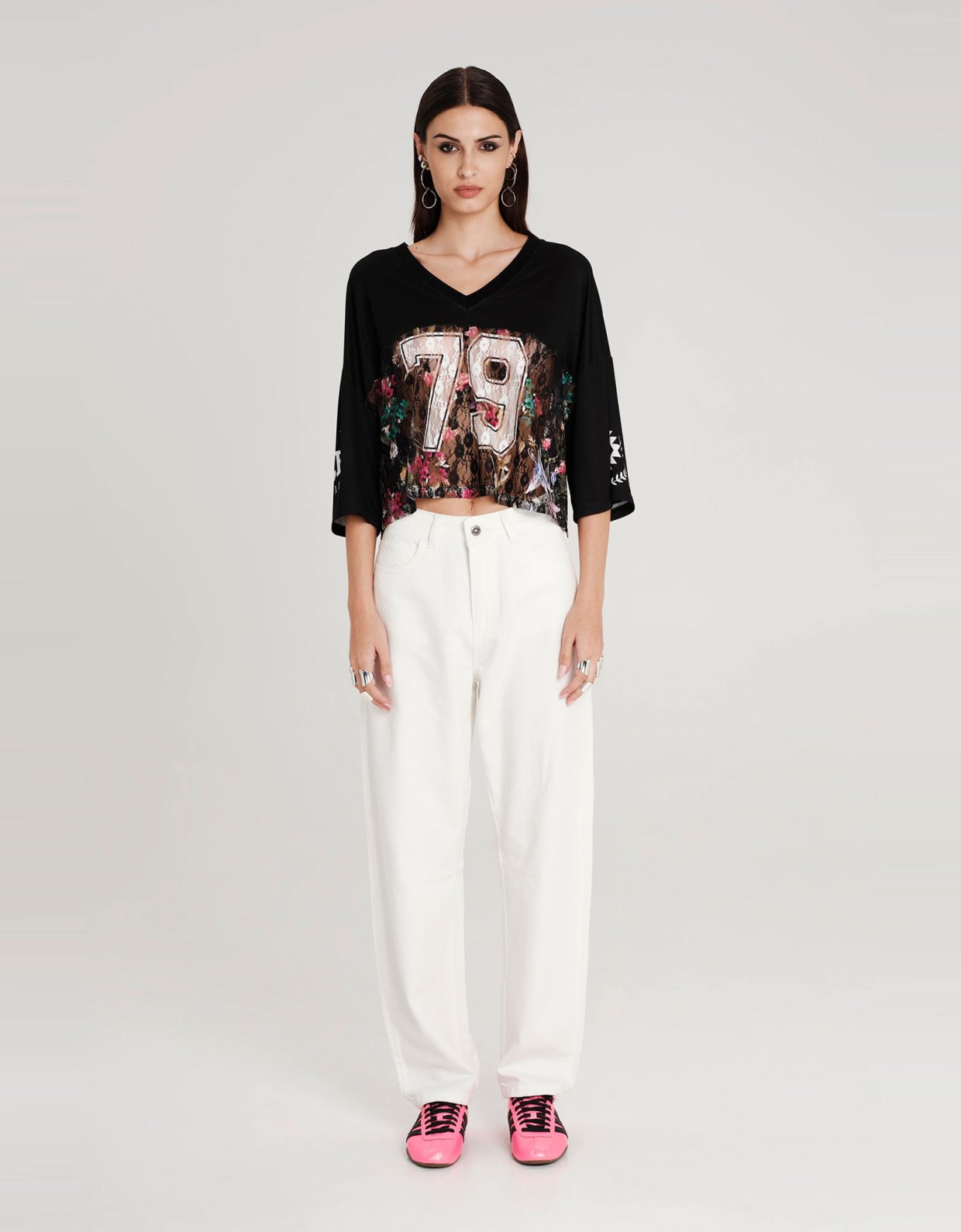 Peace and Chaos Flowercore lace top