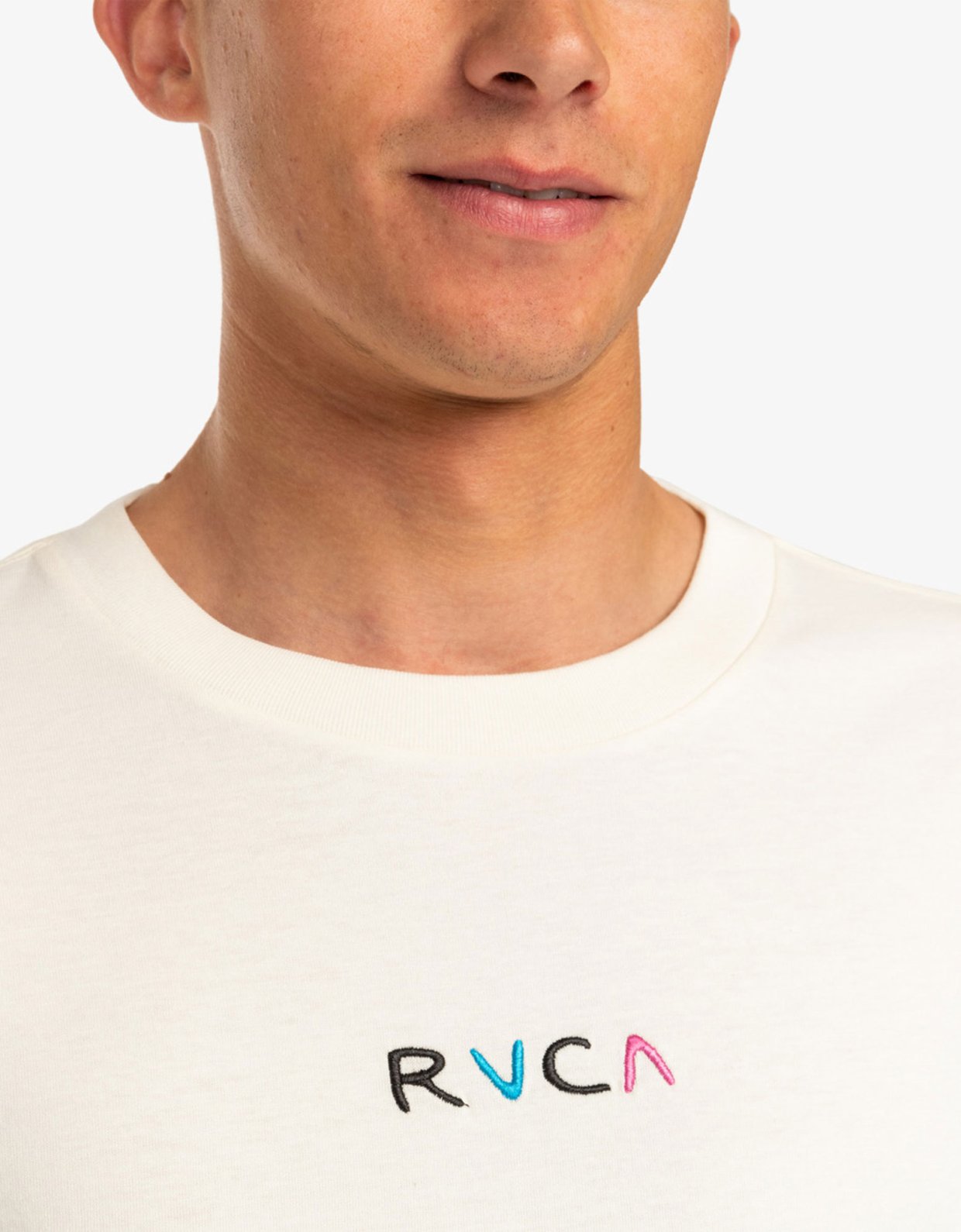 Rvca Flower skull tee white