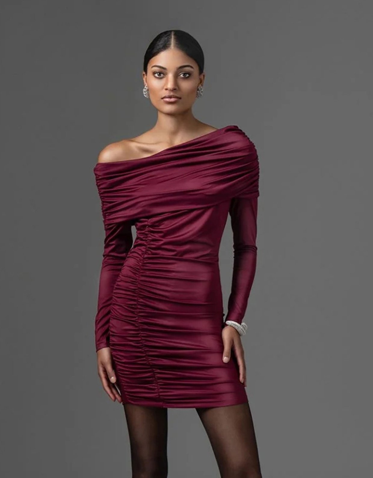 Foreveryoung Fatima bordeaux dress