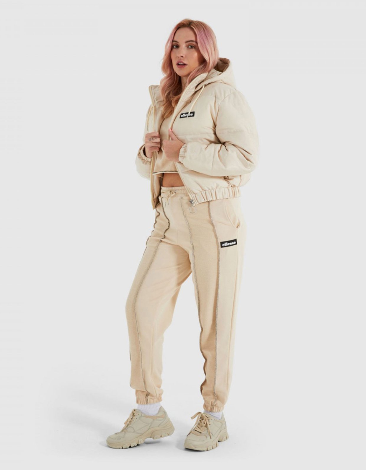 Ellesse Forti padded jacket beige