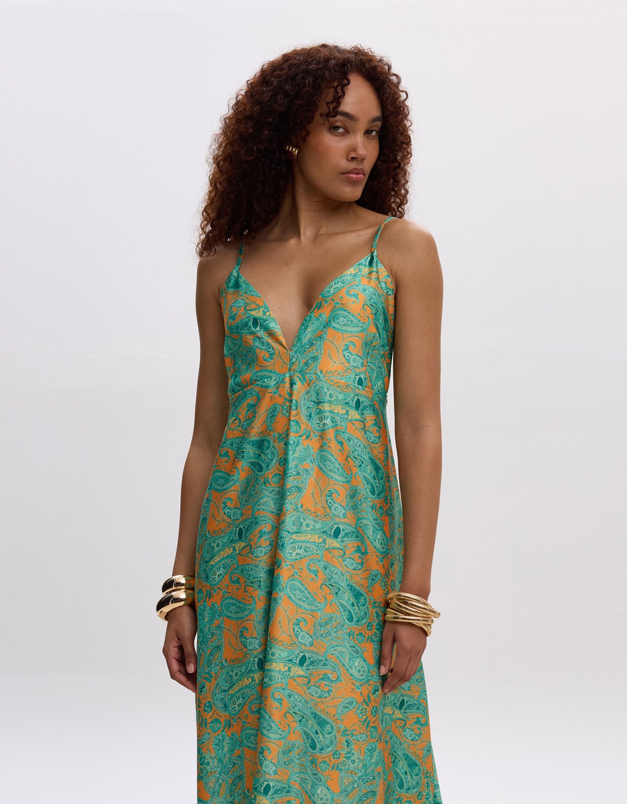 Ciel Concept Gaia maxi backless satin dress