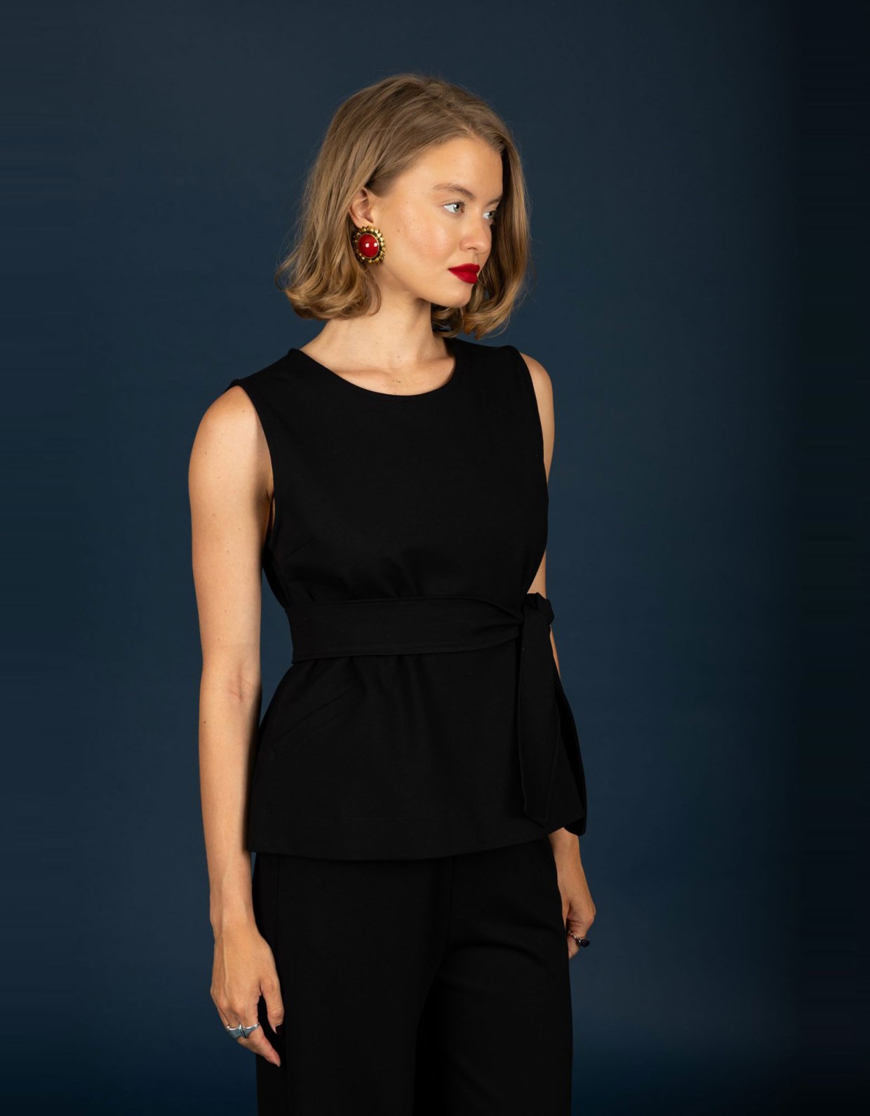 Chaton Gaston top black