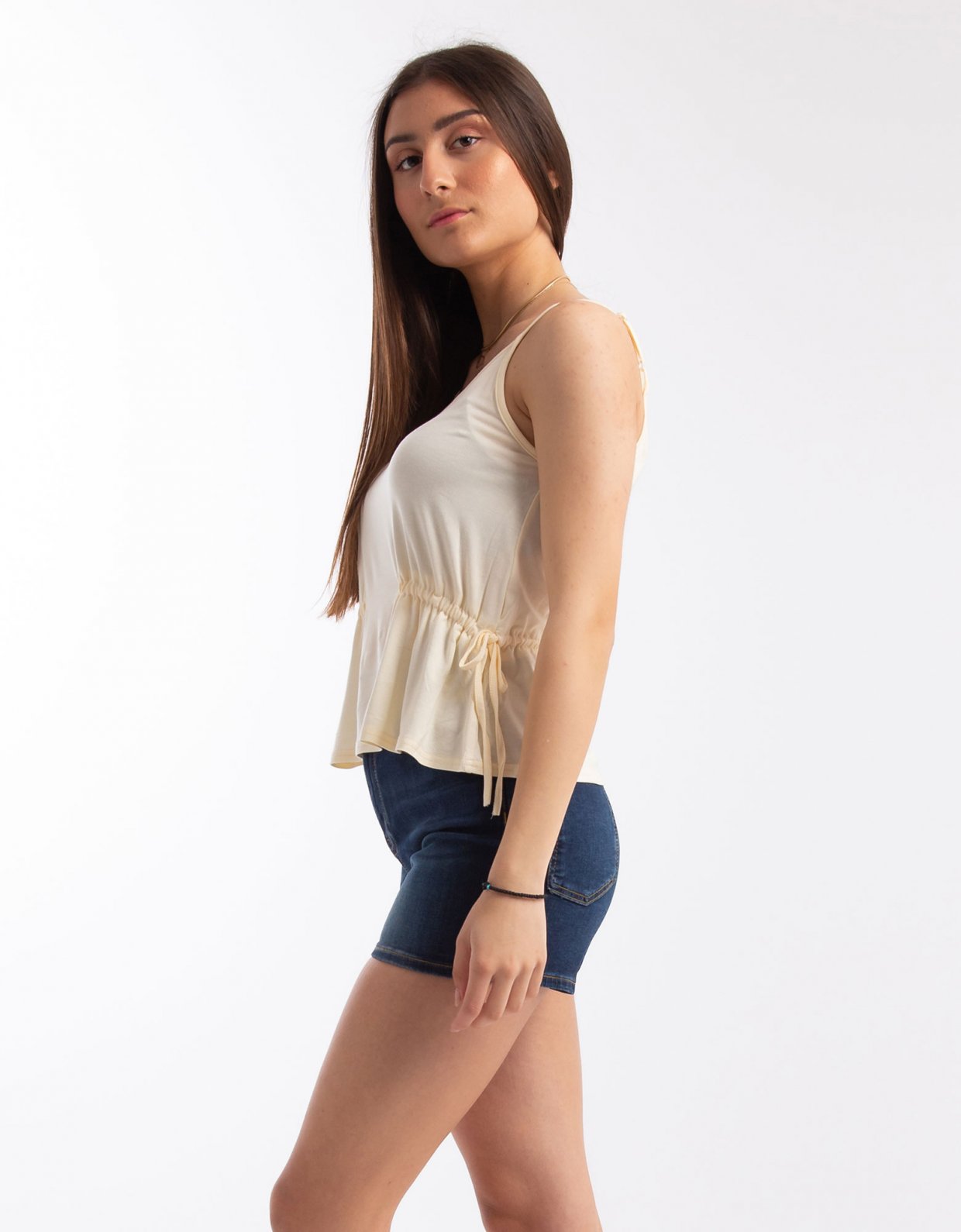 Kendall + Kylie Cami top with drawstring waist