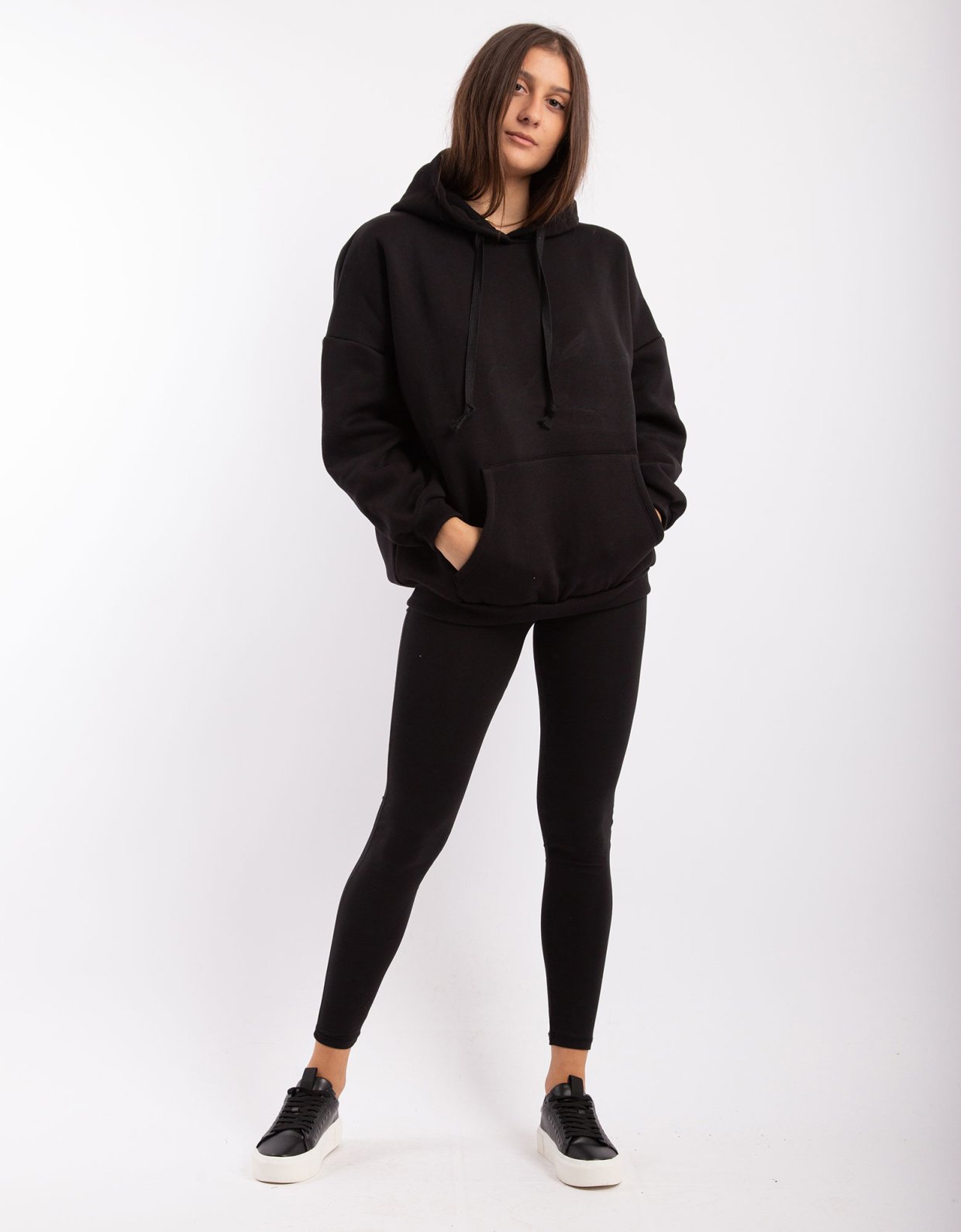 Kendall + Kylie Active oversized hoody tiger black