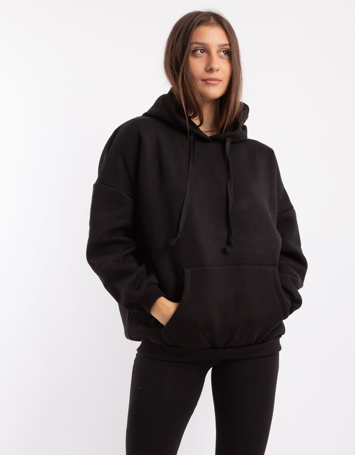 Kendall + Kylie Active oversized hoody tiger black