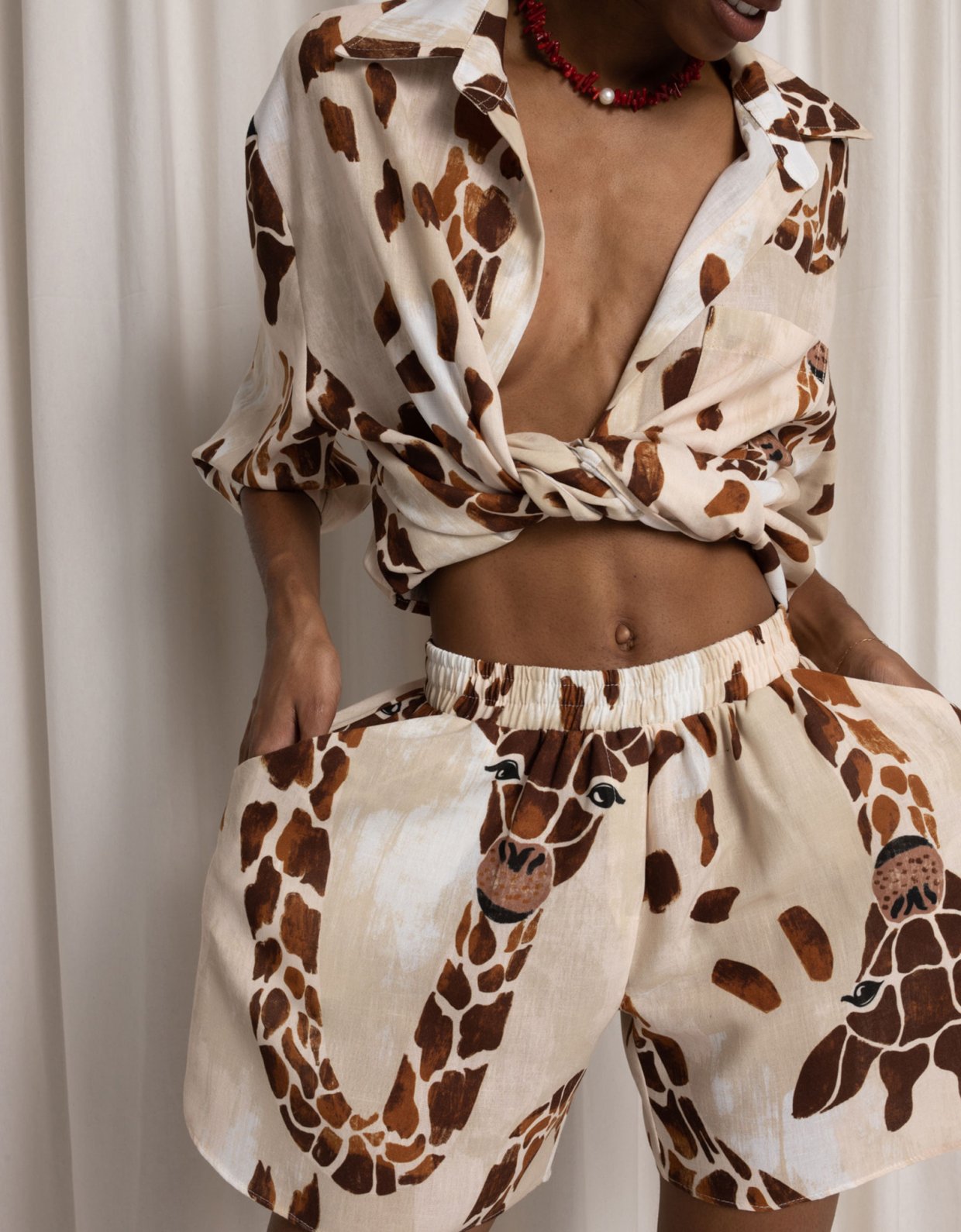 Abstracto Giraffe unisex shirt