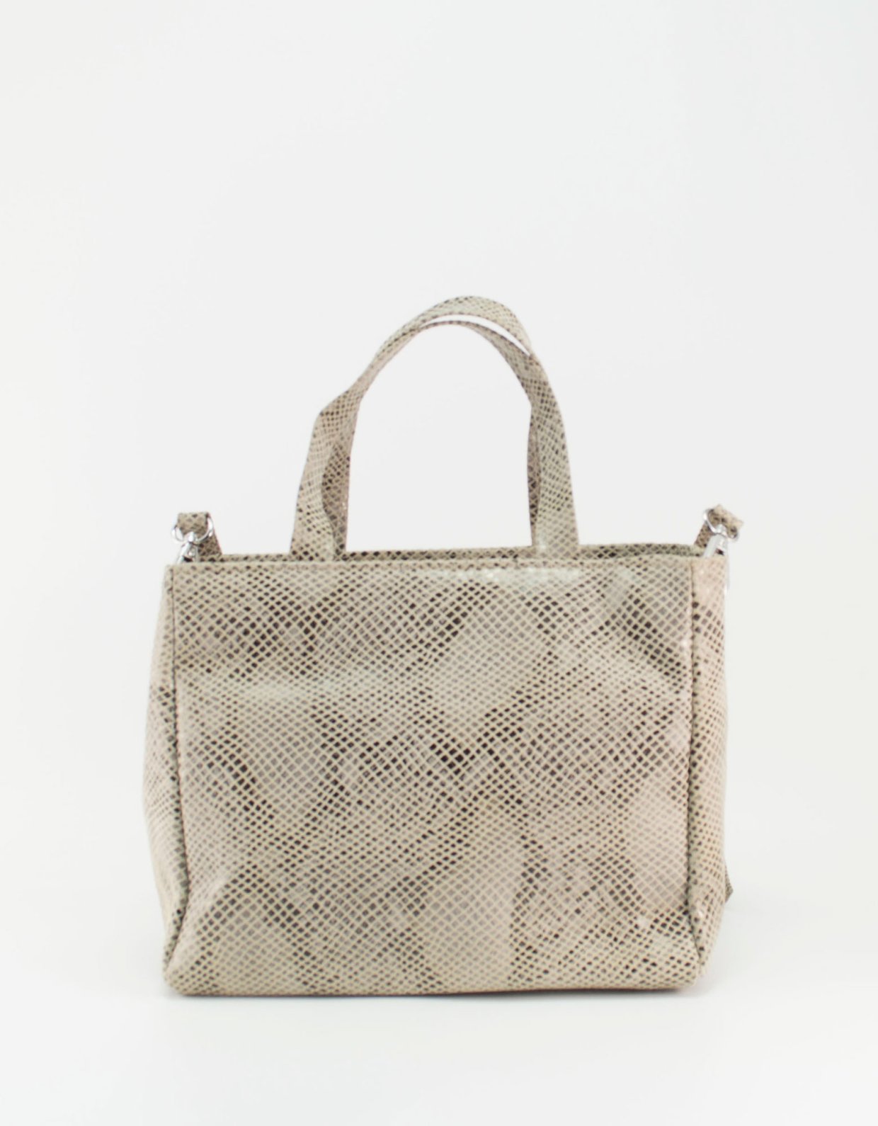 Clic Jewels Grace mini tote bag beige python