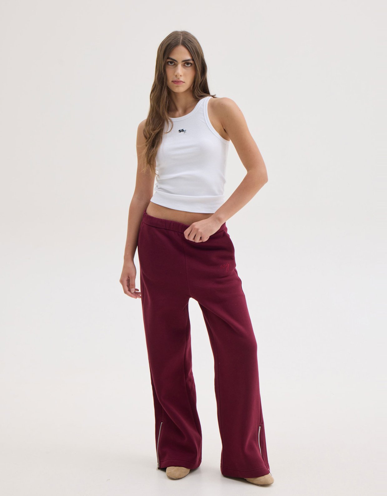 Sunset go Hailey sweatpants aubergine