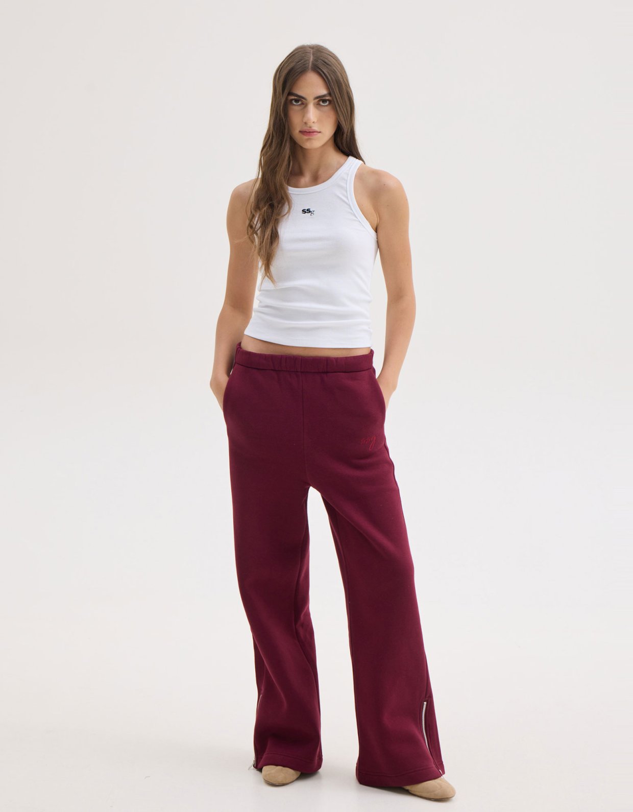Sunset go Hailey sweatpants aubergine