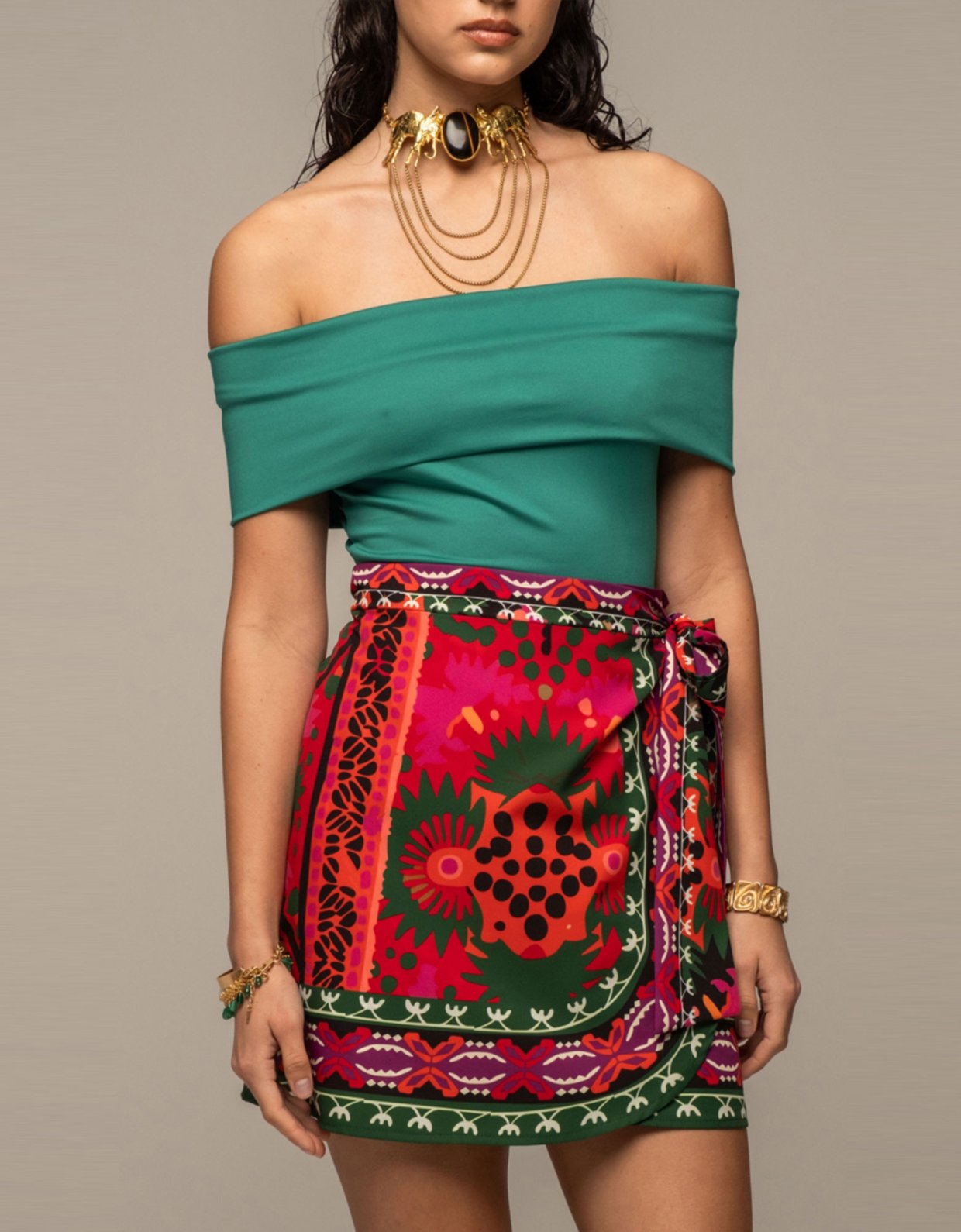 Peace and Chaos Harmony top green