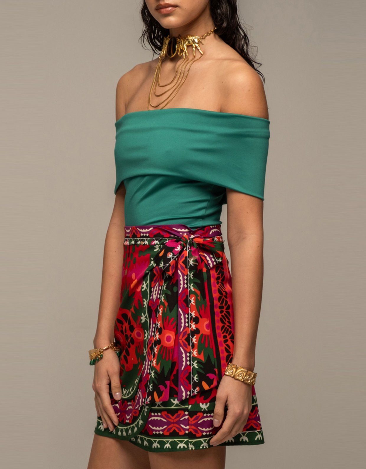 Peace and Chaos Harmony top green