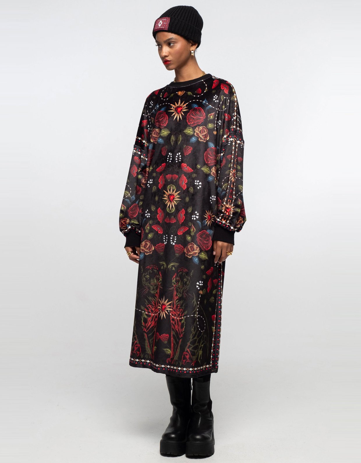 Peace and Chaos Heirloom long velvet dress