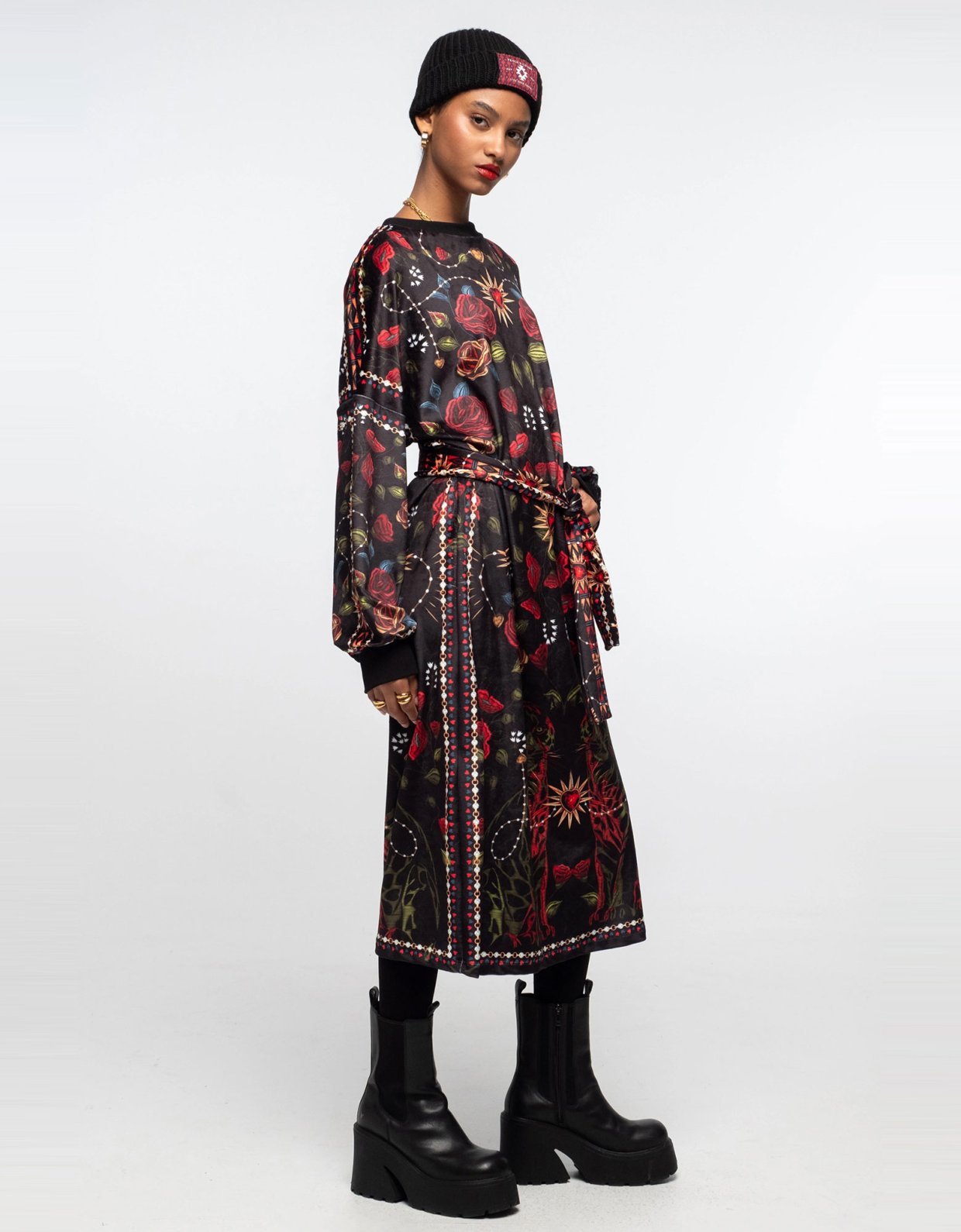 Peace and Chaos Heirloom long velvet dress