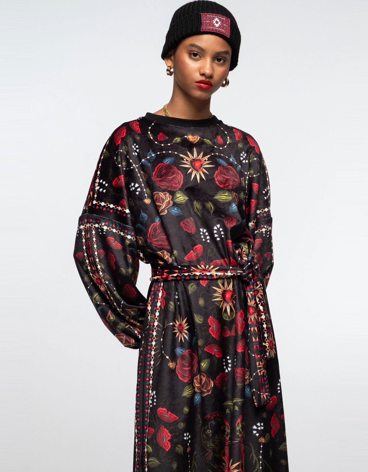 Peace and Chaos Heirloom long velvet dress