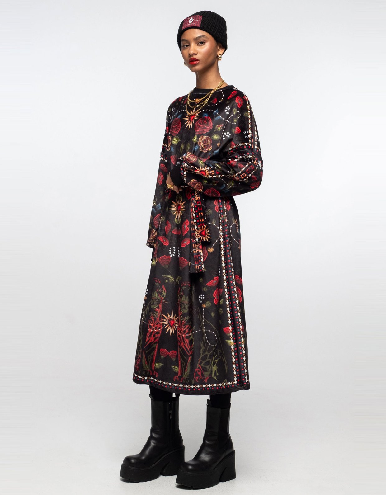 Peace and Chaos Heirloom long velvet dress