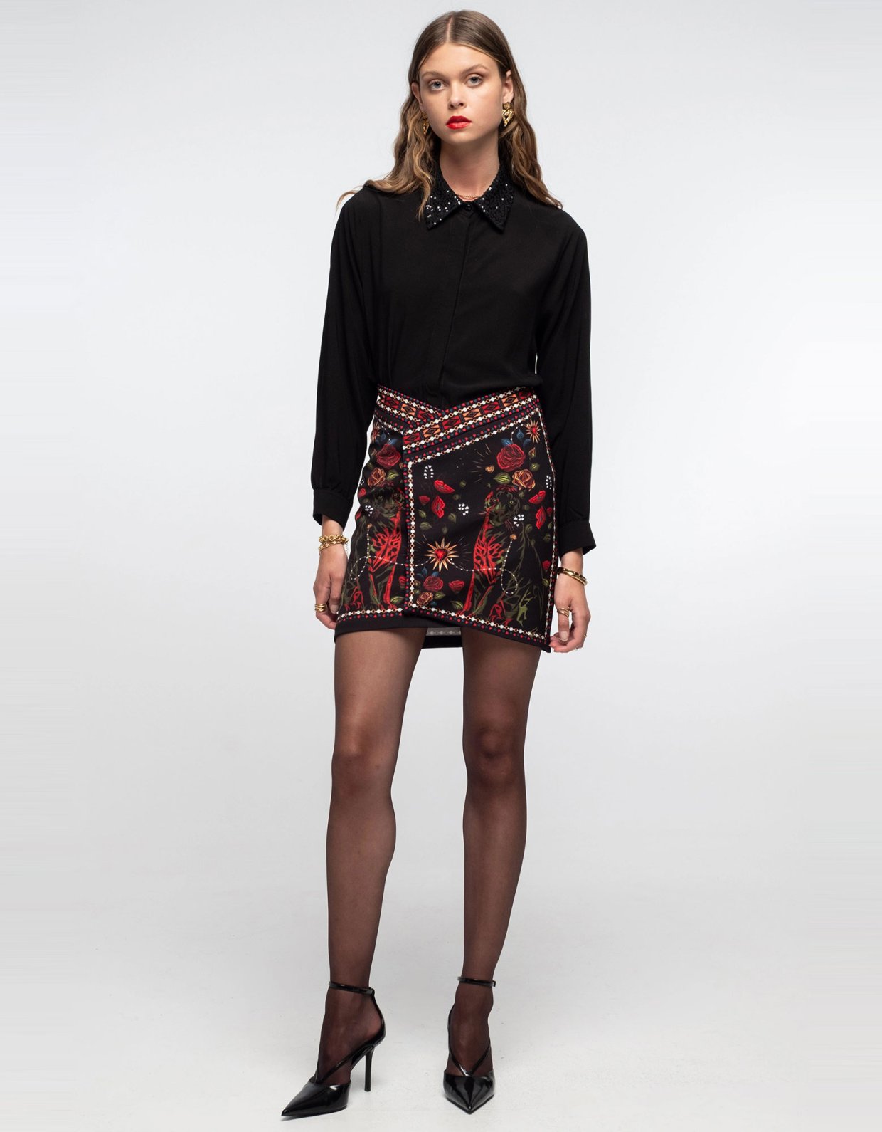 Peace and Chaos Heirloom mini skirt