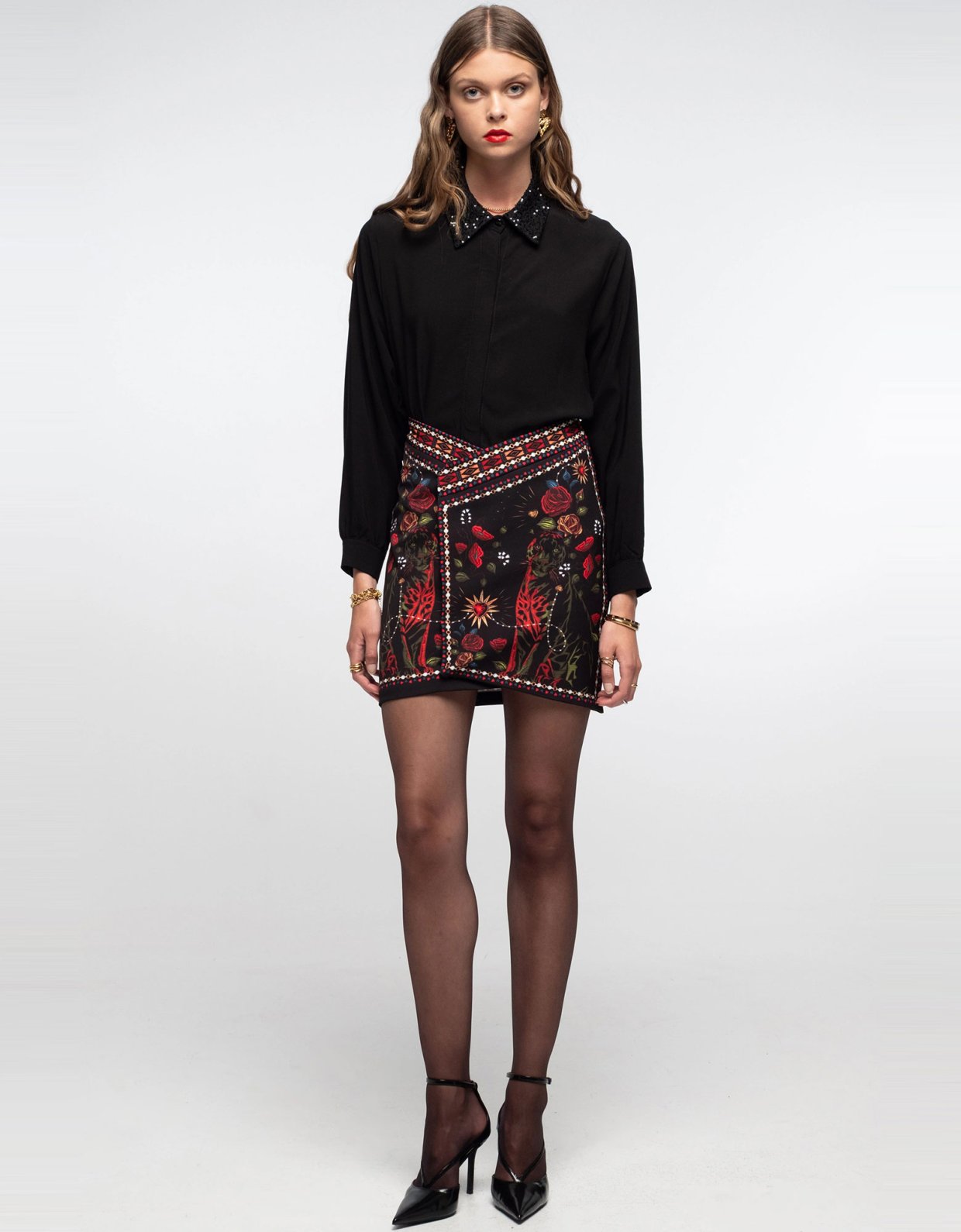 Peace and Chaos Heirloom mini skirt