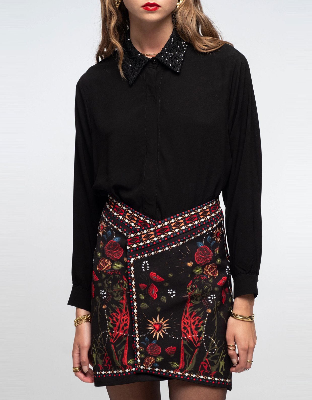 Peace and Chaos Heirloom mini skirt