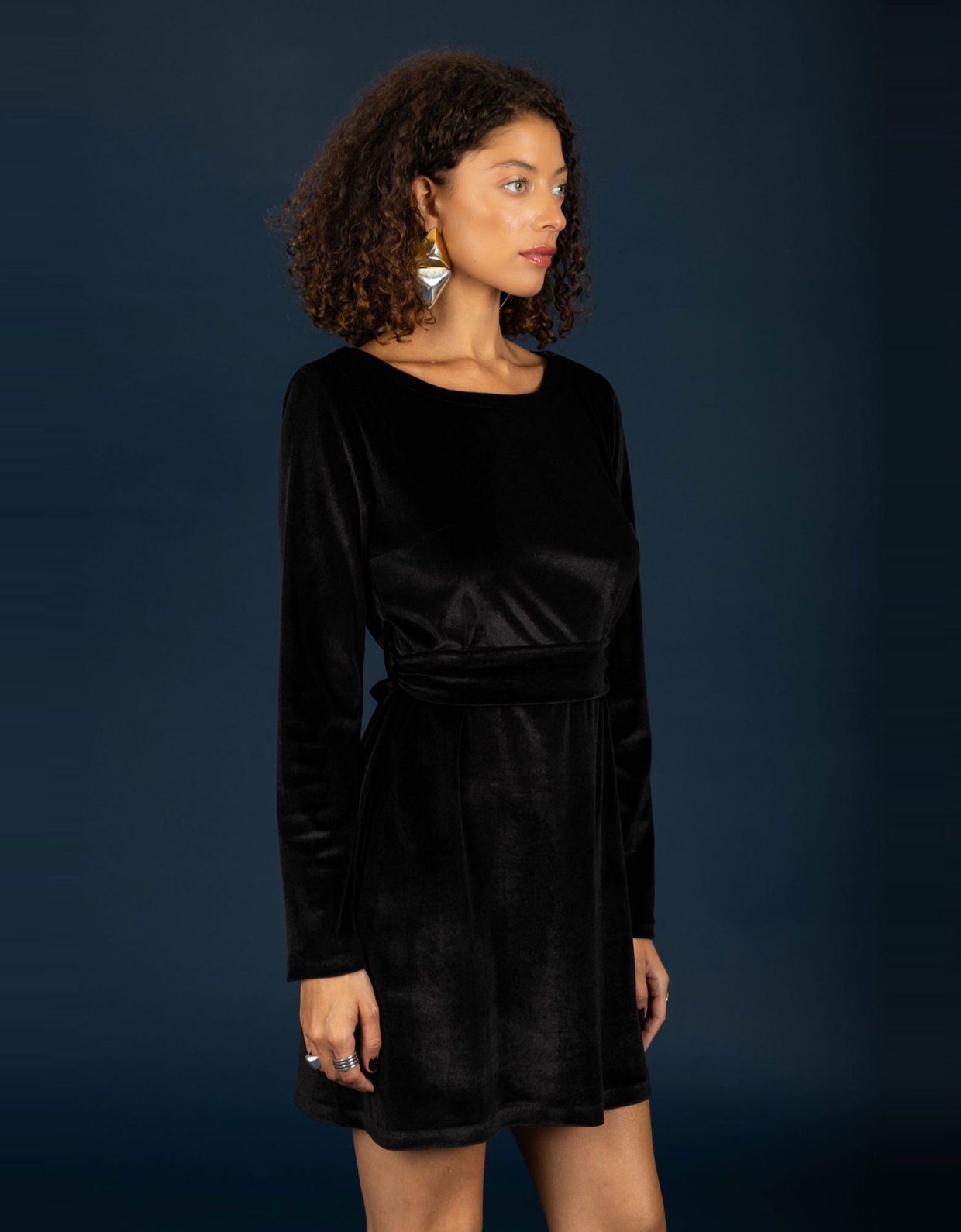 Chaton Hermione short dress black