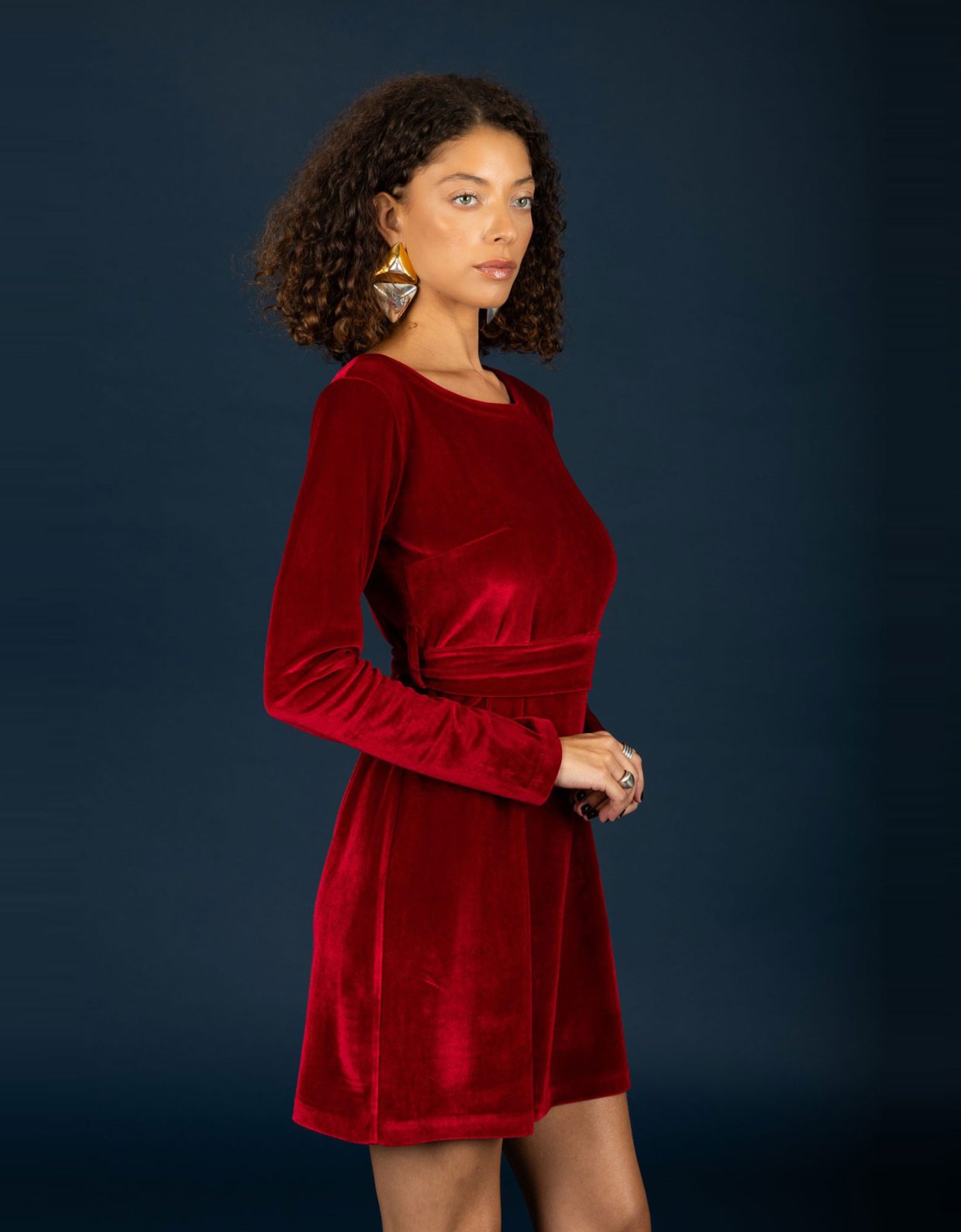 Chaton Hermione short dress red