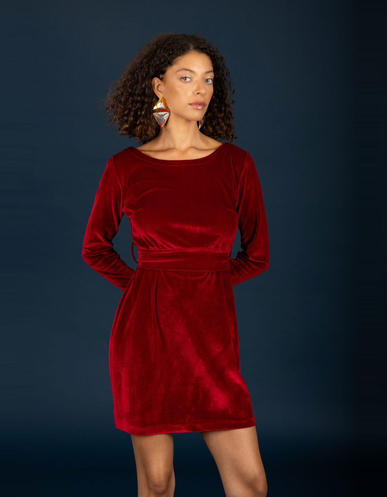 Chaton Hermione short dress red