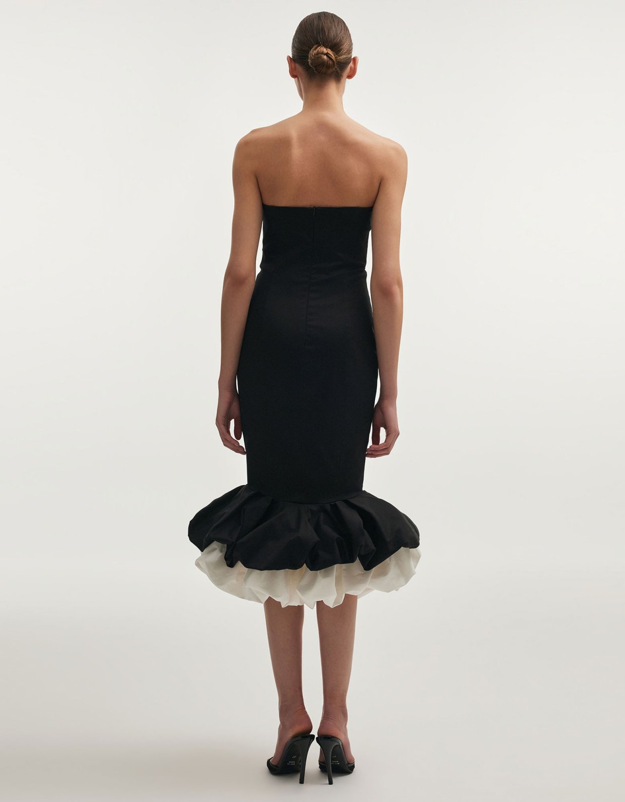 Nadia Rapti Hibiscus cocktail dress black/white