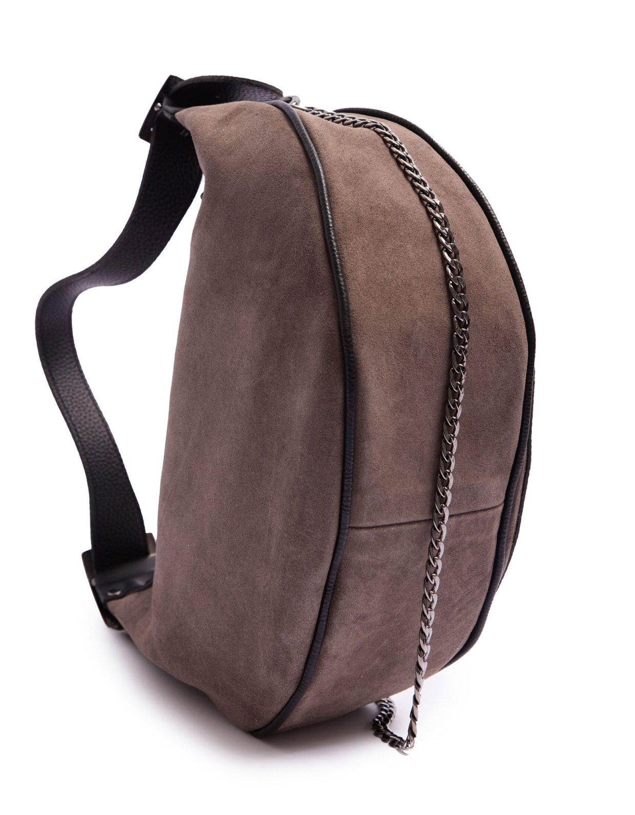 Elena Athanasiou Hype vegan baguette suede cacao