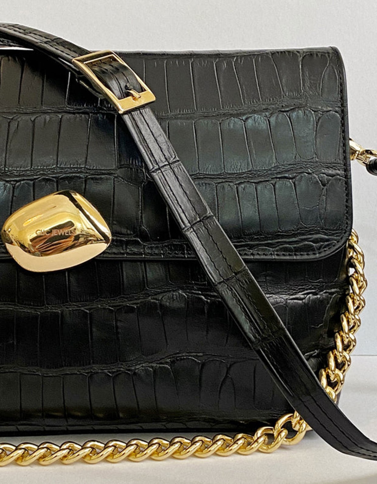 Clic Jewels Ciara large bag black croco