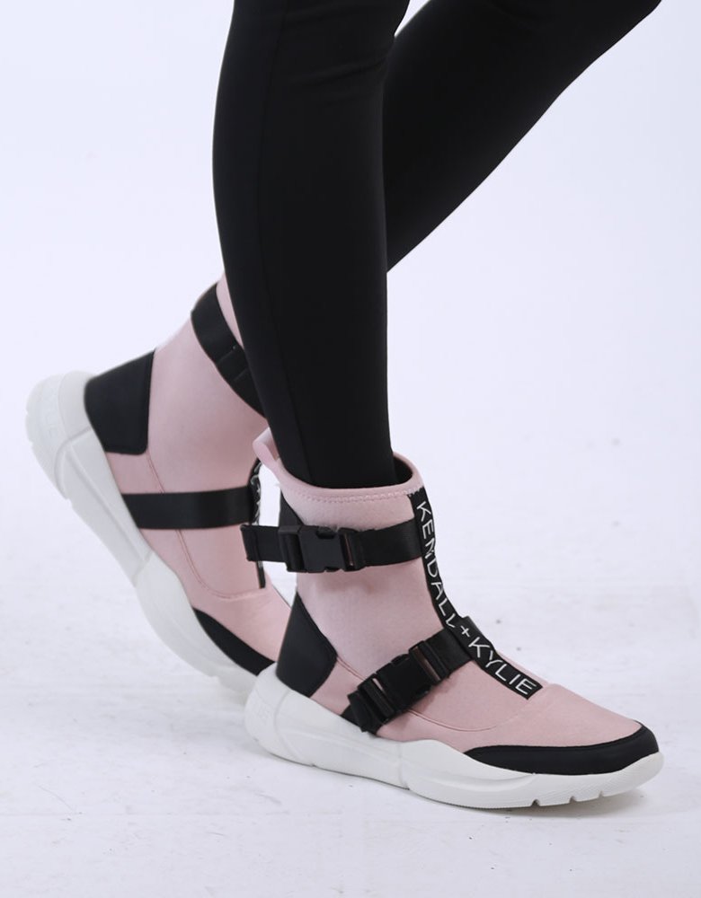 Kendall + Kylie KK Nemo dusty pink sock sneaker boots