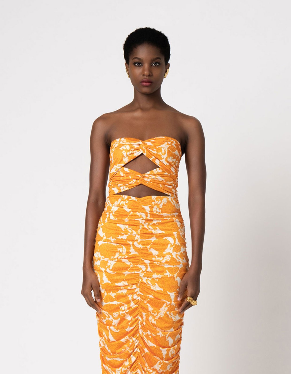 Foreveryoung Irene midi dress orange